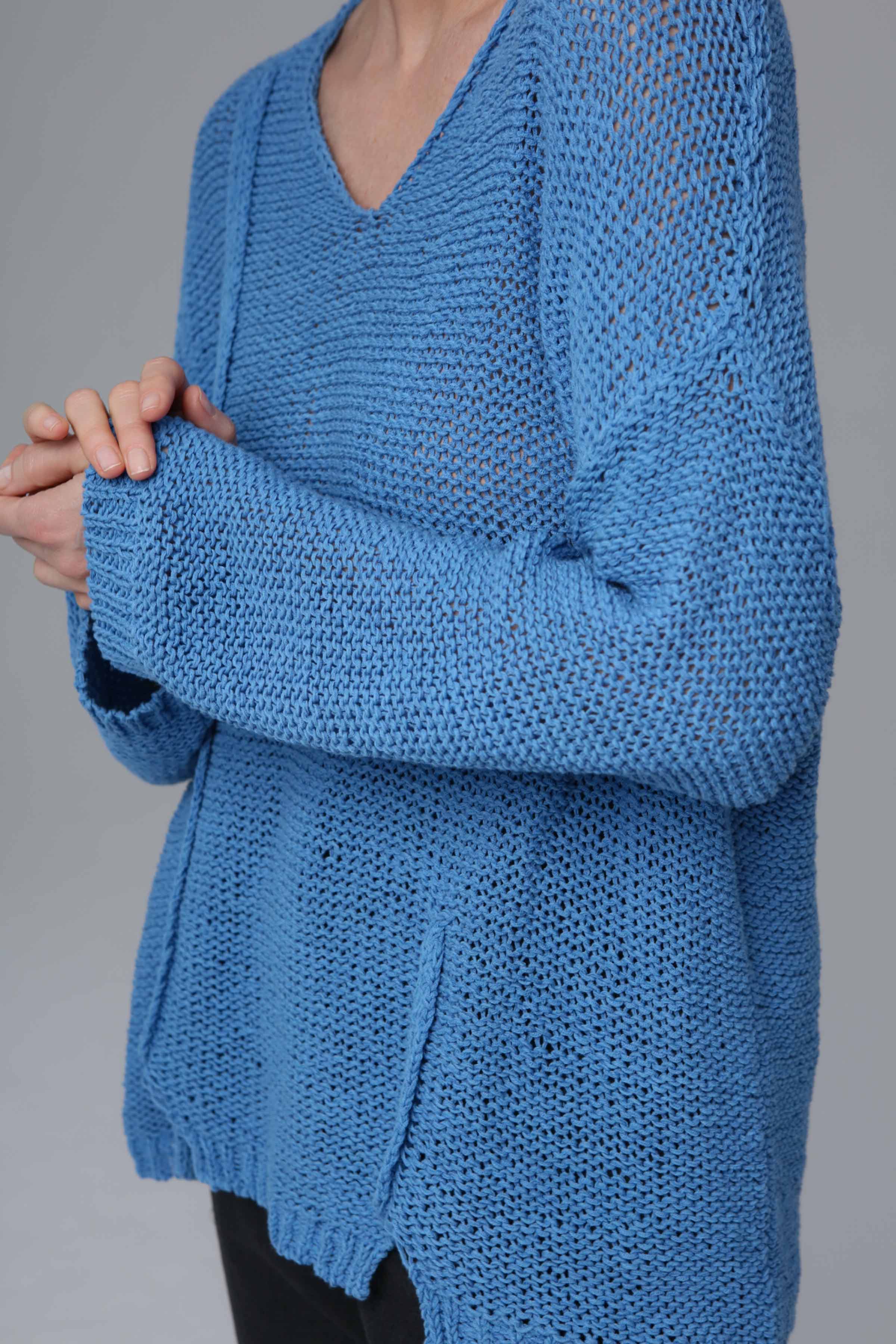 Джемпер Рельеф 34 Голубой лед (glace bleue) от Lesel (Лесель)! Заказывайте по ✆ 8 (800) 777 02 37