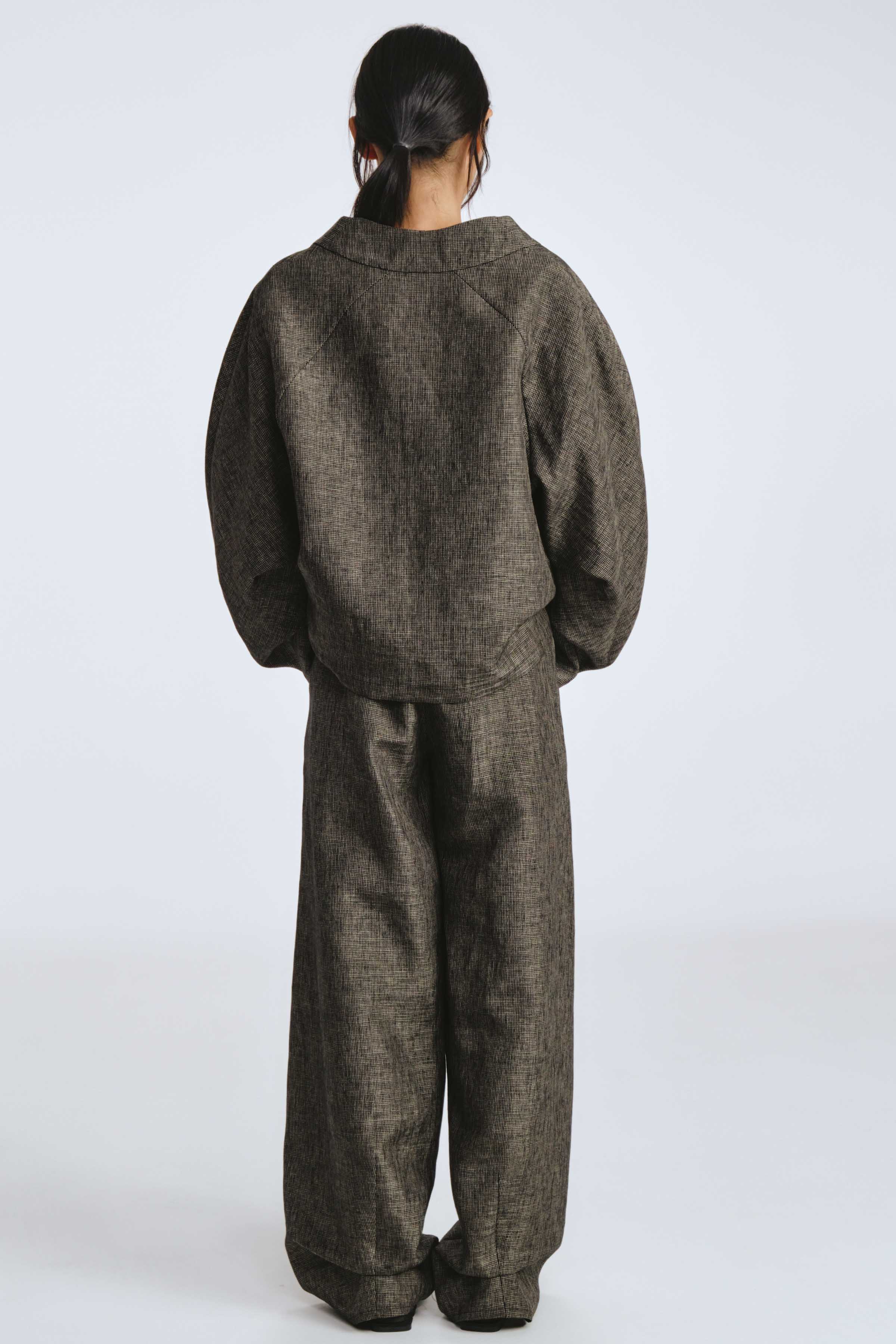 Жакет свободный, реглан, виши