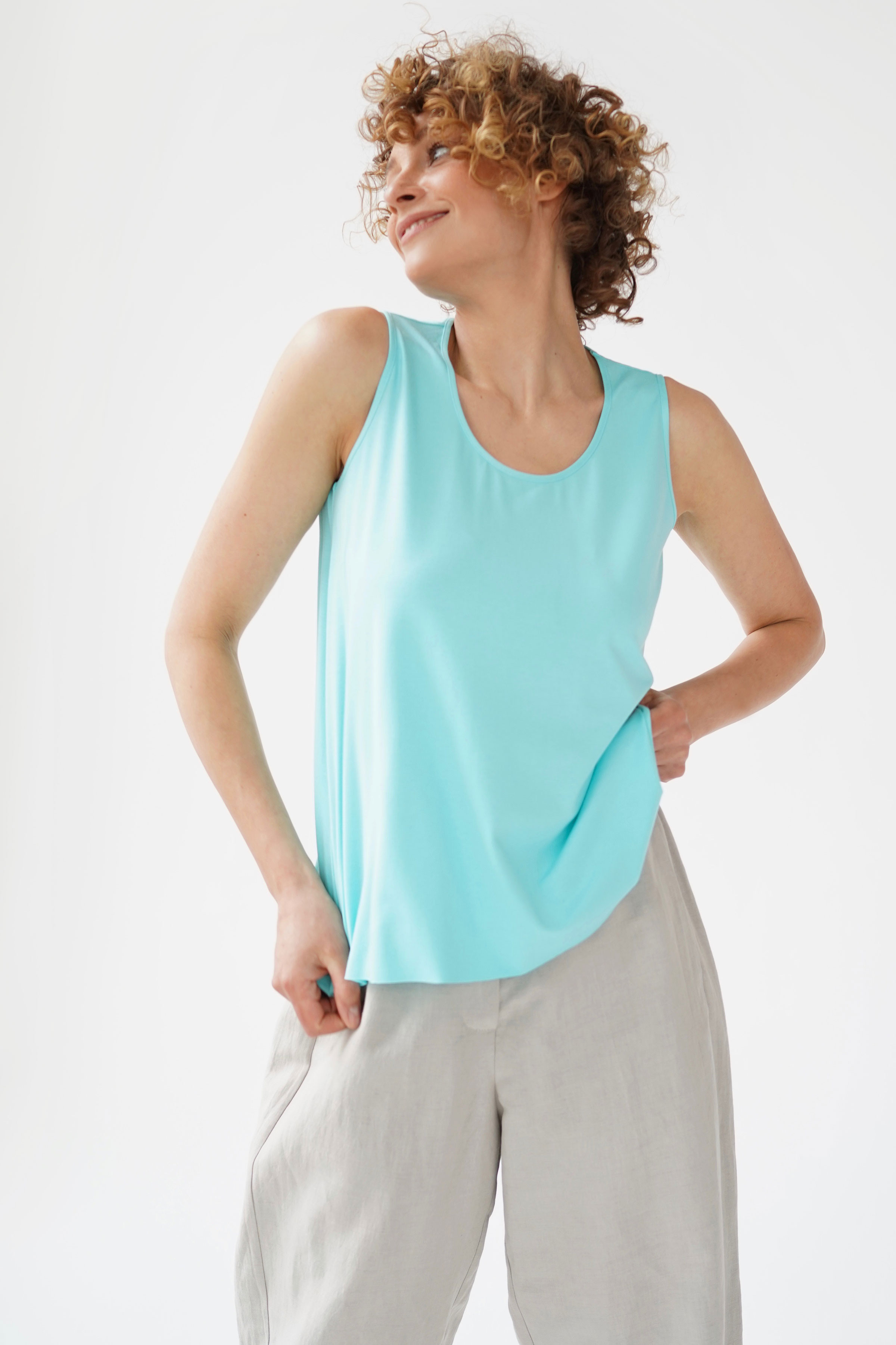 Блуза база без рукавов  от Lesel (Лесель)! Заказывайте по ✆ 8 (800) 777 02 37