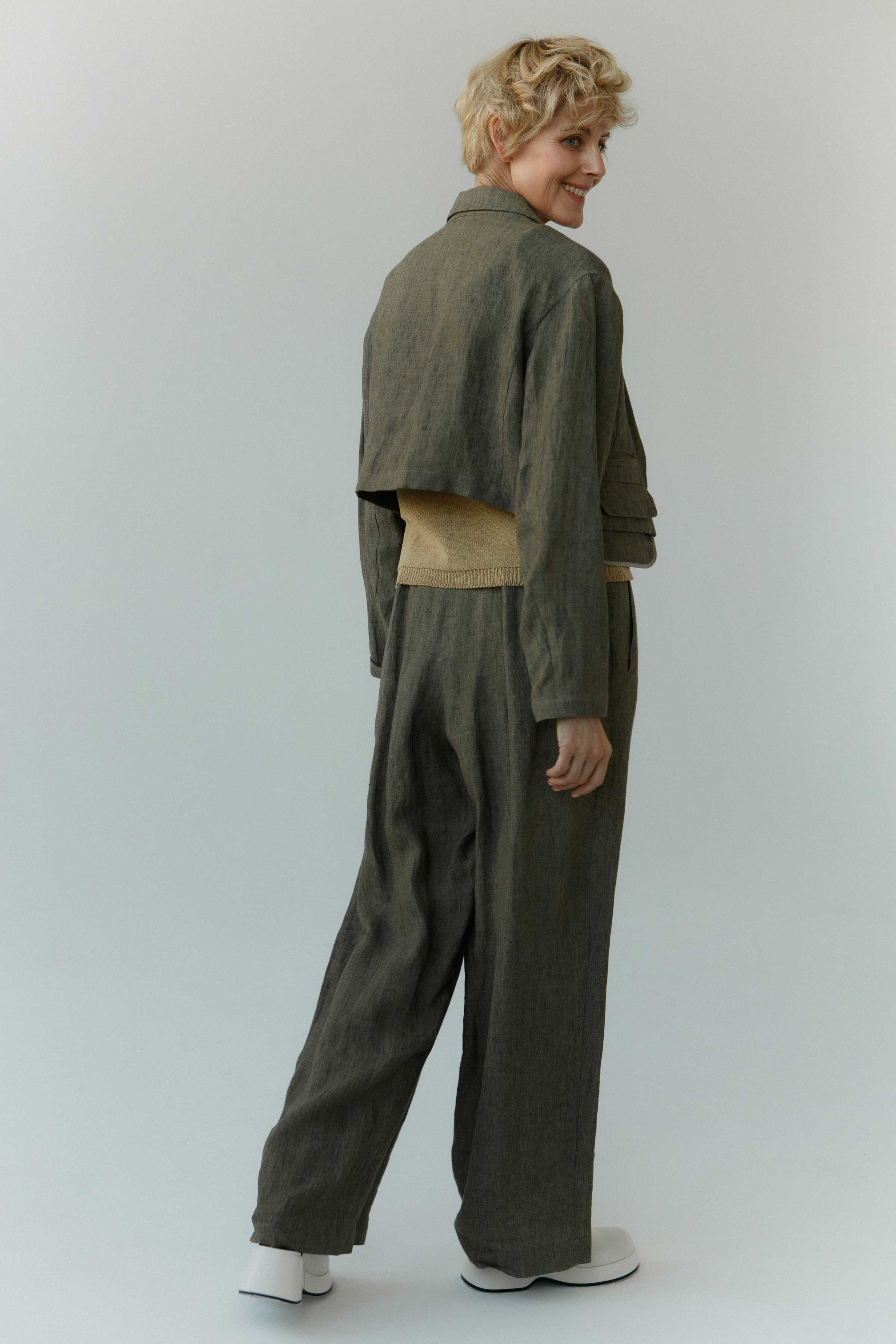 Жакет короткий Облегчённый лён 79 Гербарий (herbal) от Lesel (Лесель)! Заказывайте по ✆ 8 (800) 777 02 37