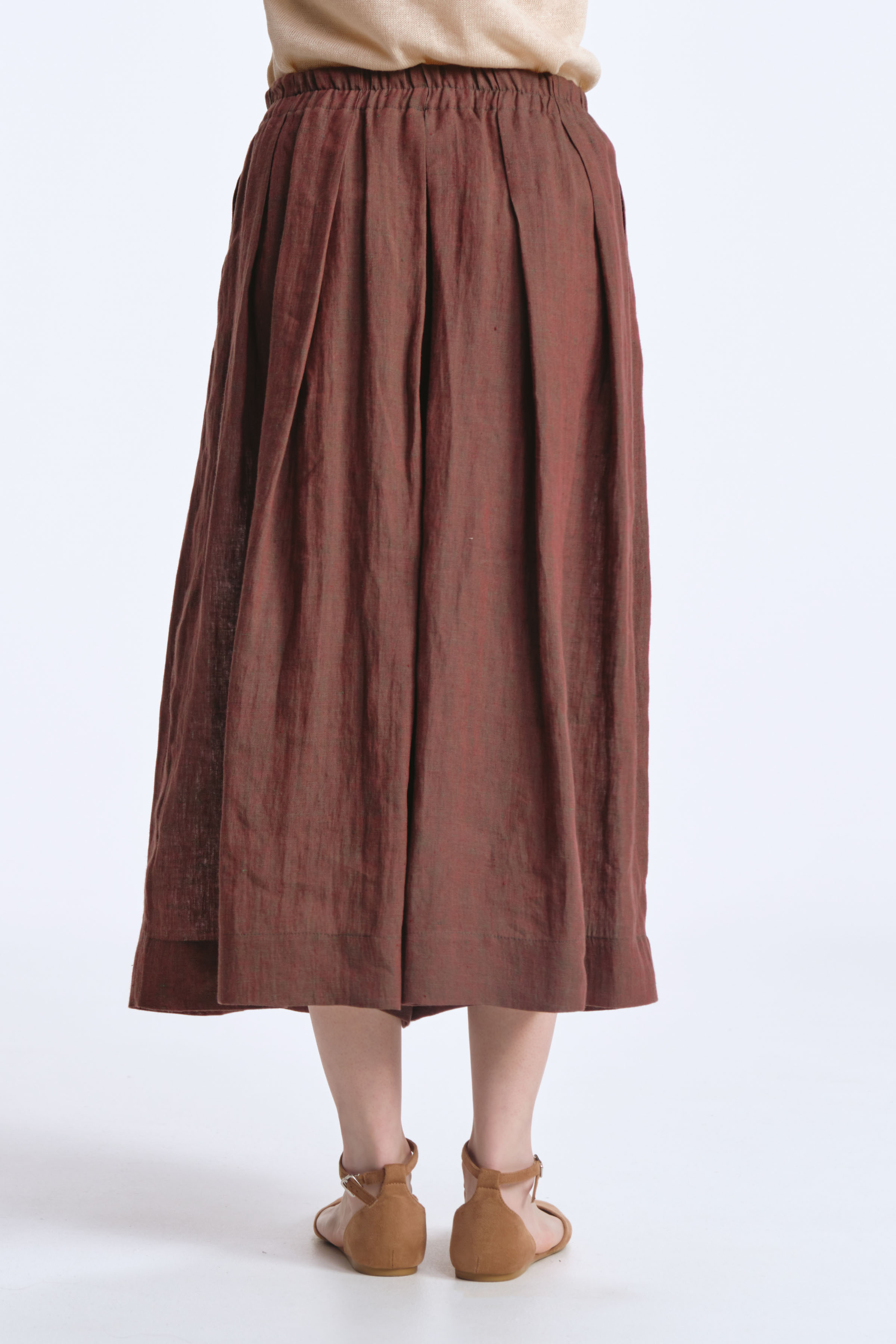 Юбка-брюки с широкими защипами 94 Темная медь (dark copper) от Lesel (Лесель)! Заказывайте по ✆ 8 (800) 777 02 37