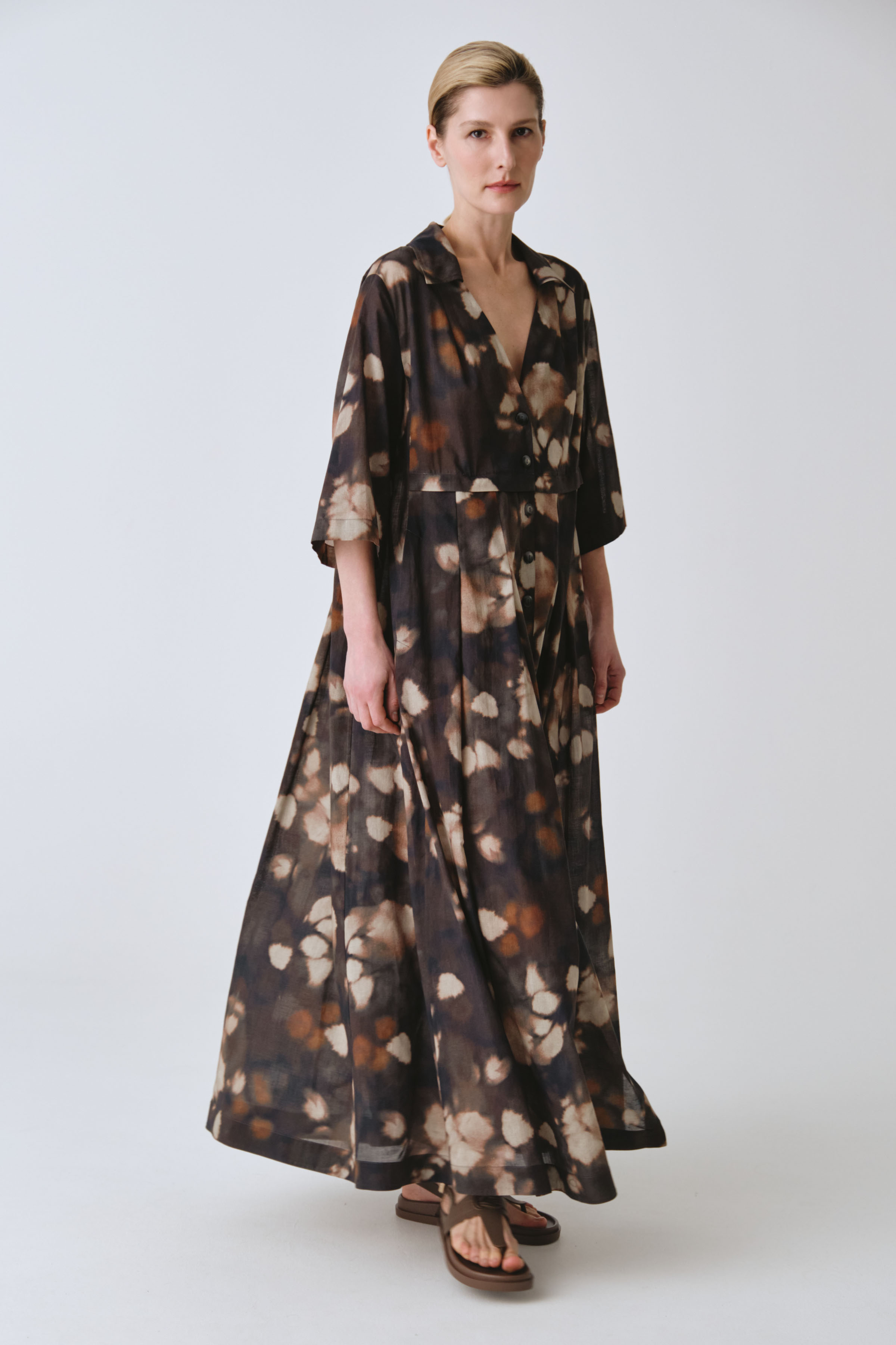 Платье кимоно со складками Акварельные блики