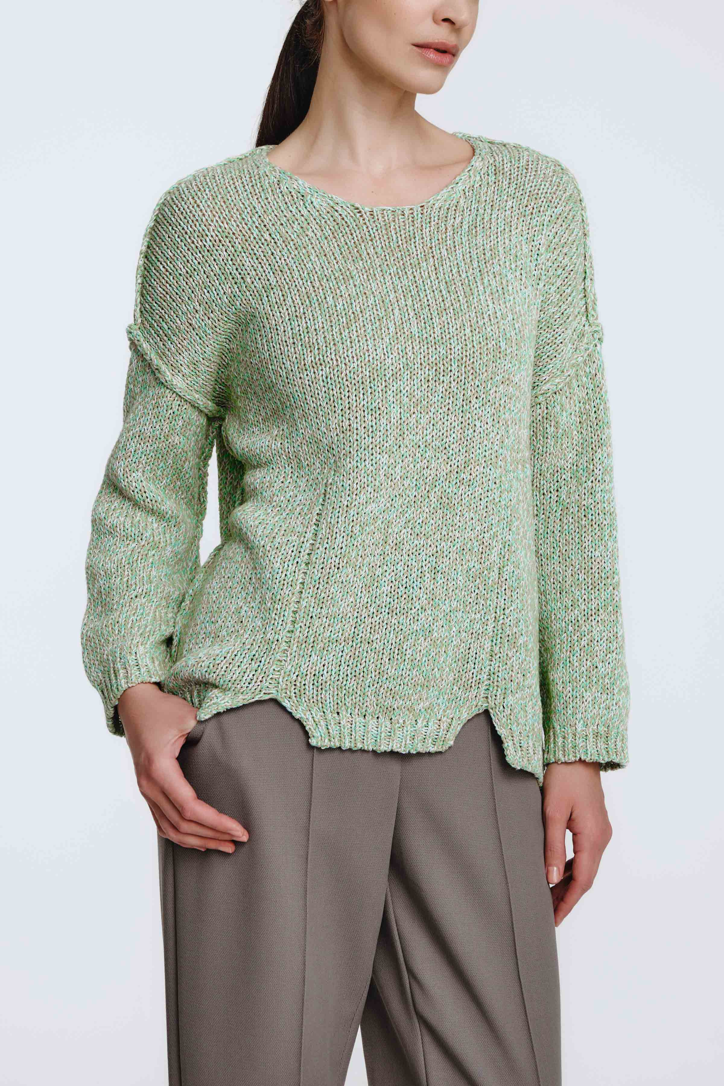 Джемпер Мулине 34 Голубой лед (glace bleue) от Lesel (Лесель)! Заказывайте по ✆ 8 (800) 777 02 37