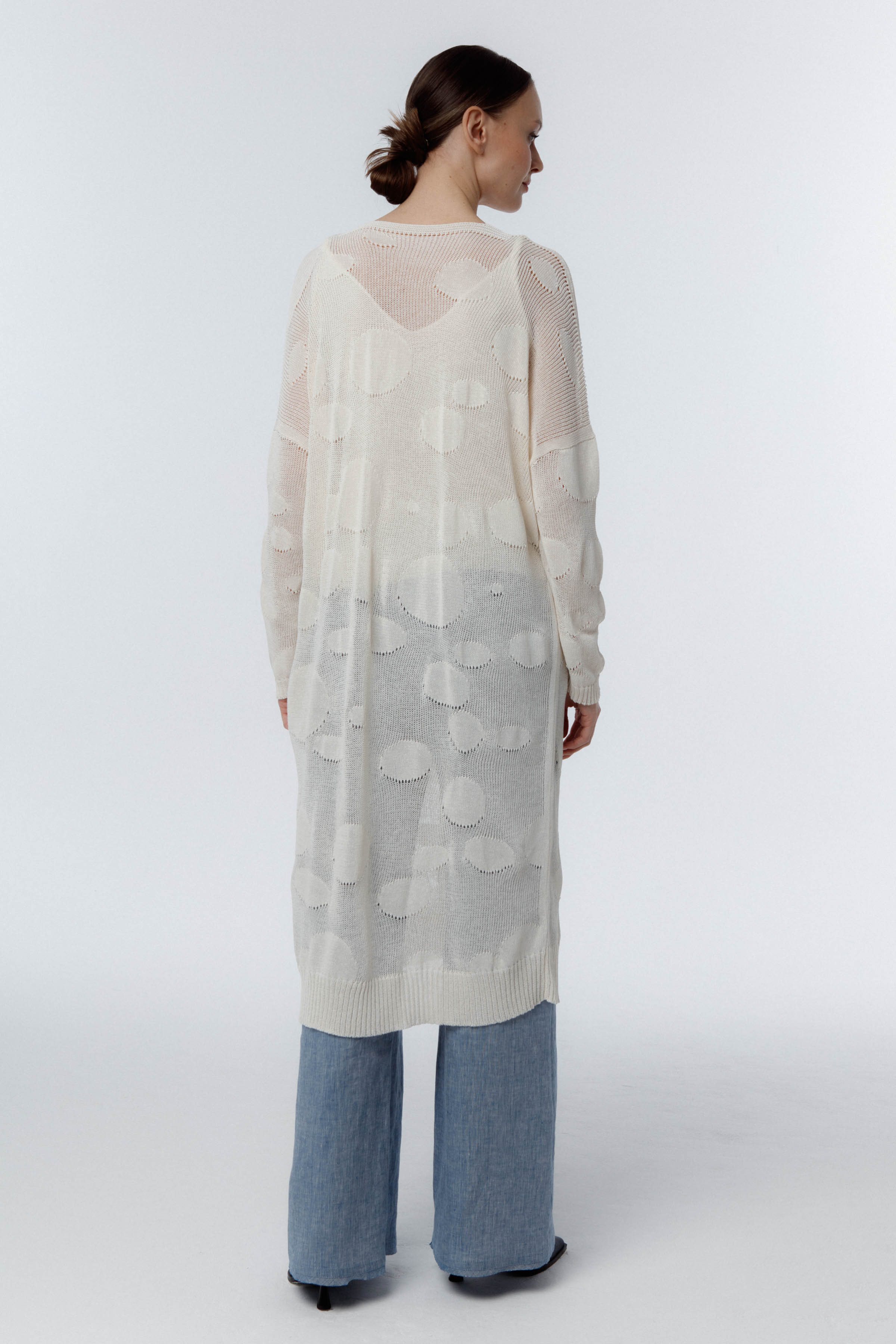 Кардиган удлиненный Круги 03 Кварц (quartz) от Lesel (Лесель)! Заказывайте по ✆ 8 (800) 777 02 37