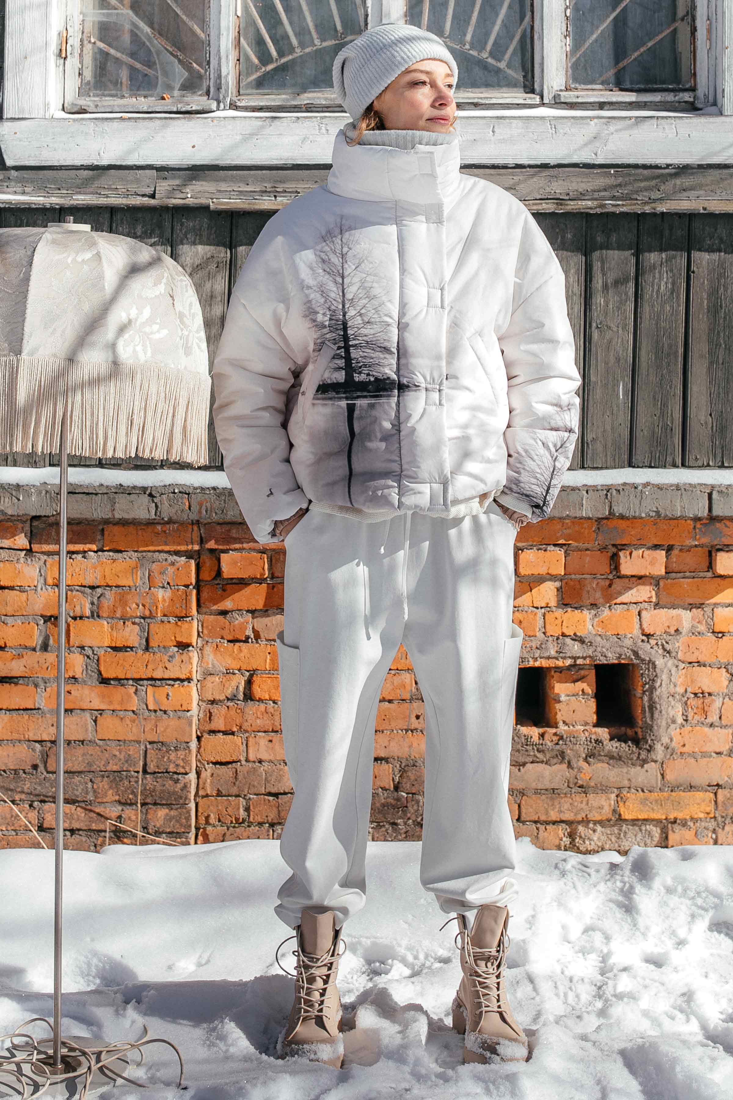 Куртка Короткая Дерево 05 Белый (blanc) от Lesel (Лесель)! Заказывайте по ✆ 8 (800) 777 02 37