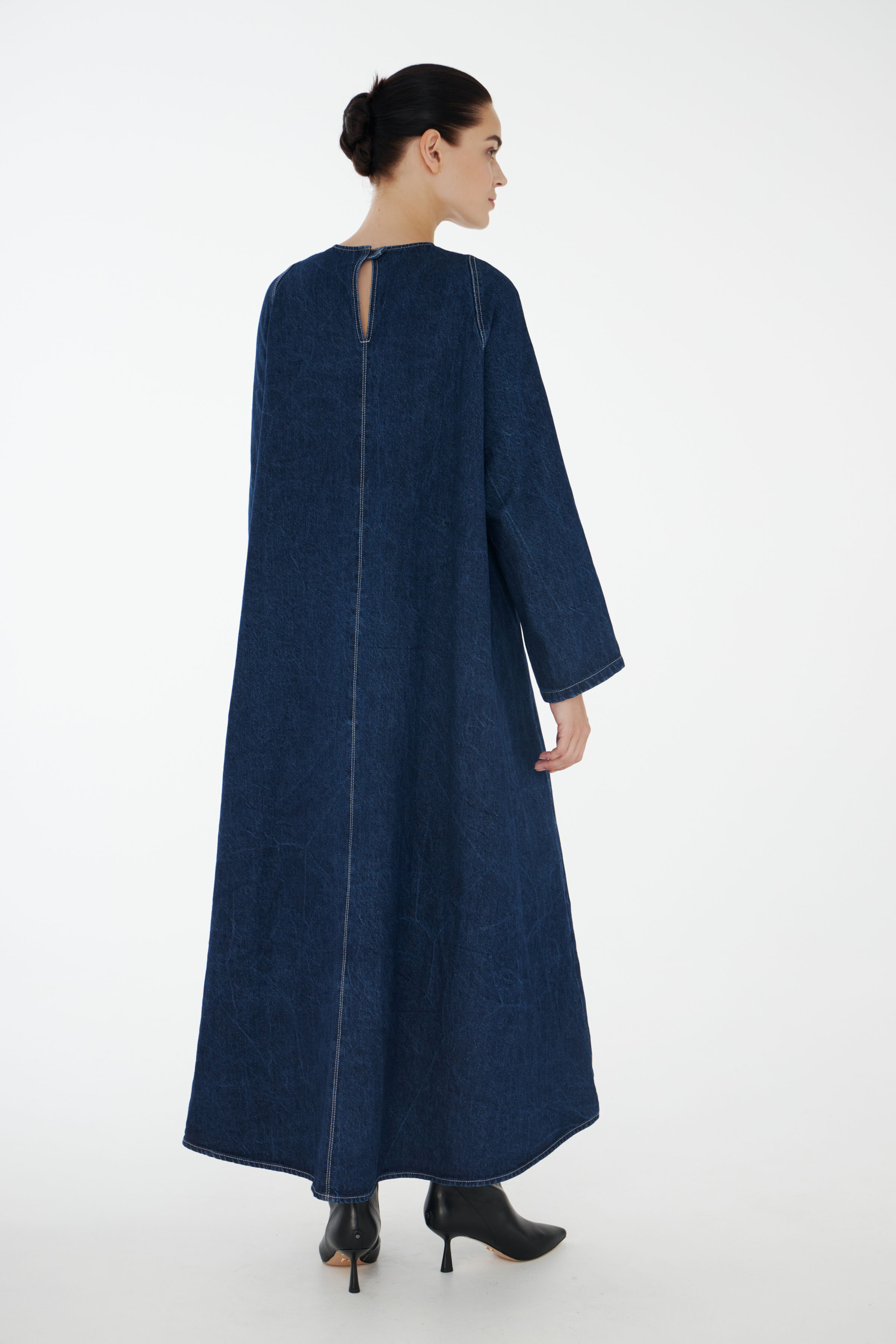 Платье Джинсовое реглан, завязки 38 Джинсовый (denim) от Lesel (Лесель)! Заказывайте по ✆ 8 (800) 777 02 37