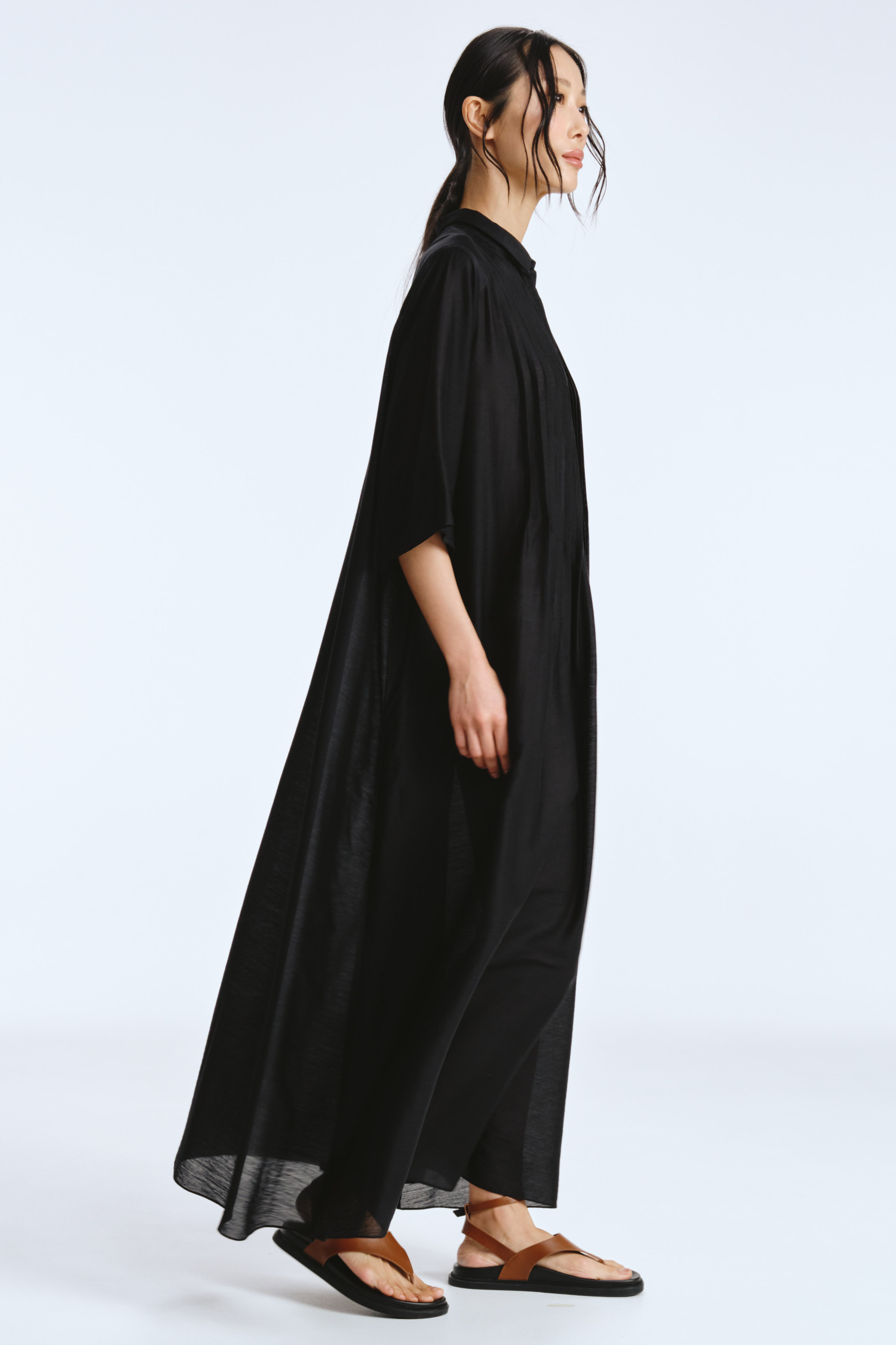 Платье рубашка с защипами