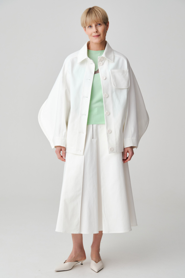 Юбка клеш с глубокими складками