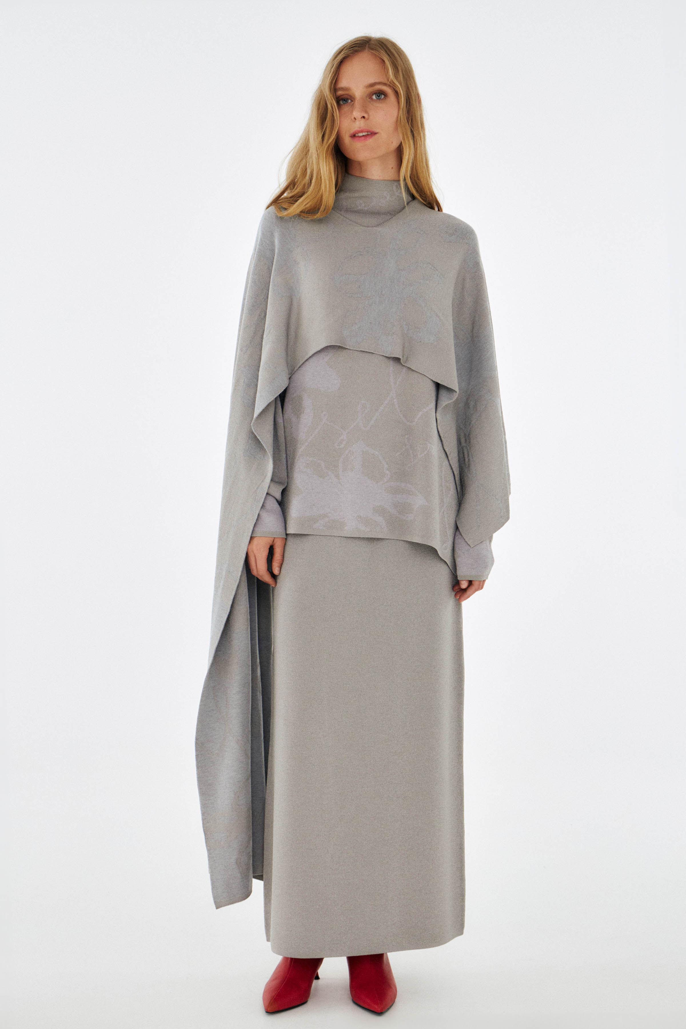 Палантин Орхидея 10 Серый (grise) от Lesel (Лесель)! Заказывайте по ✆ 8 (800) 777 02 37