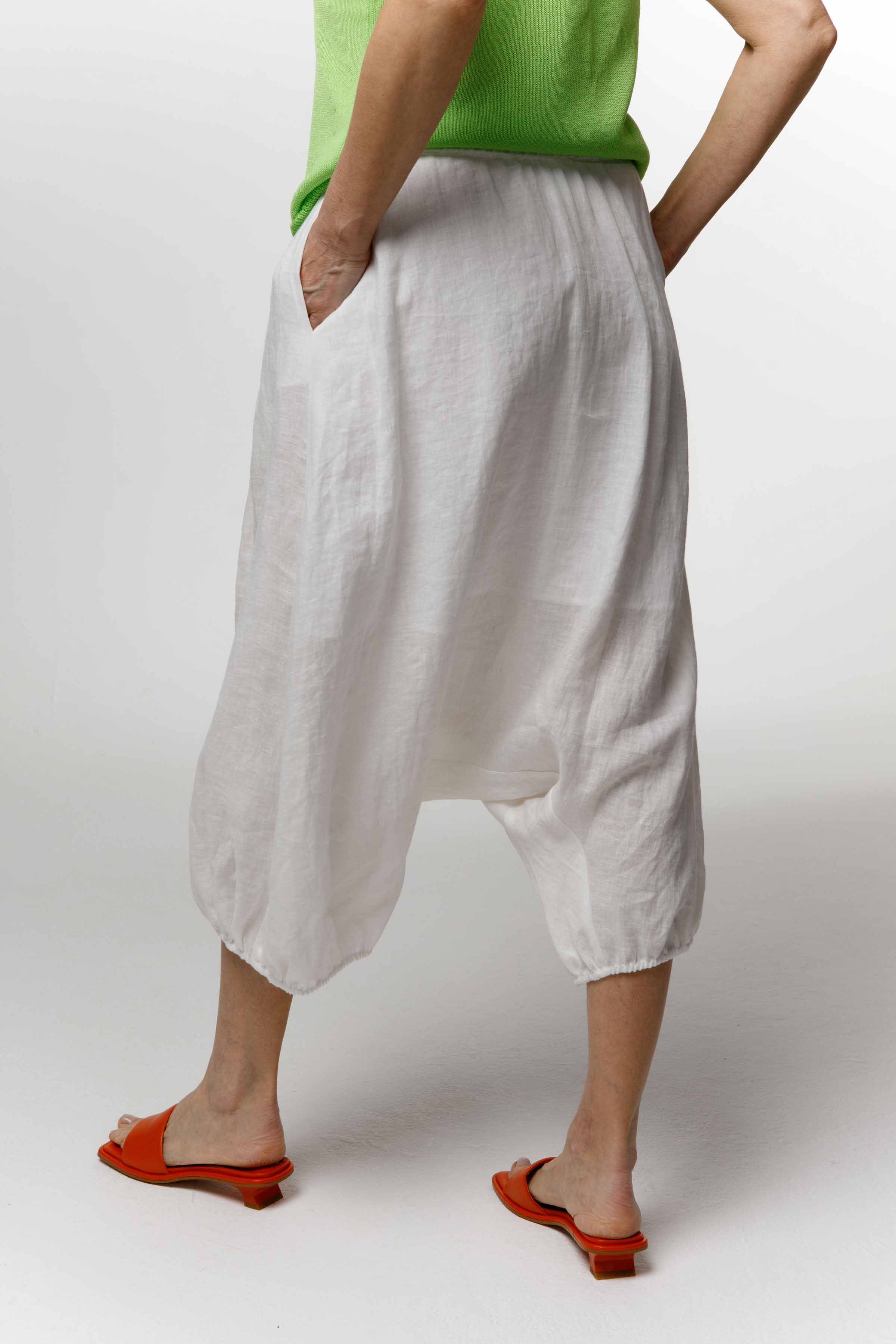 Бриджи с запахом, мягкий лён  от Lesel (Лесель)! Заказывайте по ✆ 8 (800) 777 02 37