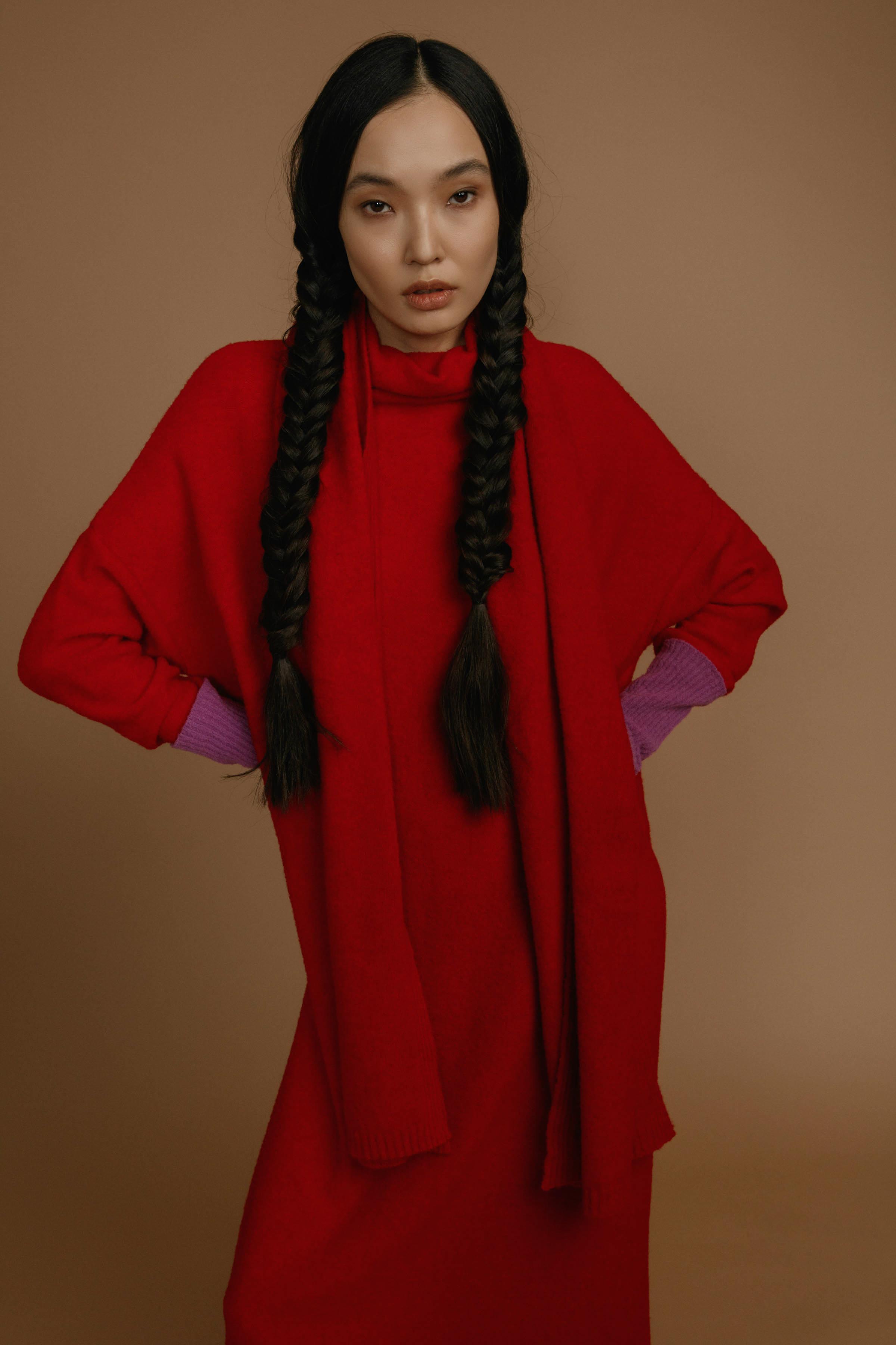 Шарф Однотон 25 Огненно-красный (fiery red) от Lesel (Лесель)! Заказывайте по ✆ 8 (800) 777 02 37
