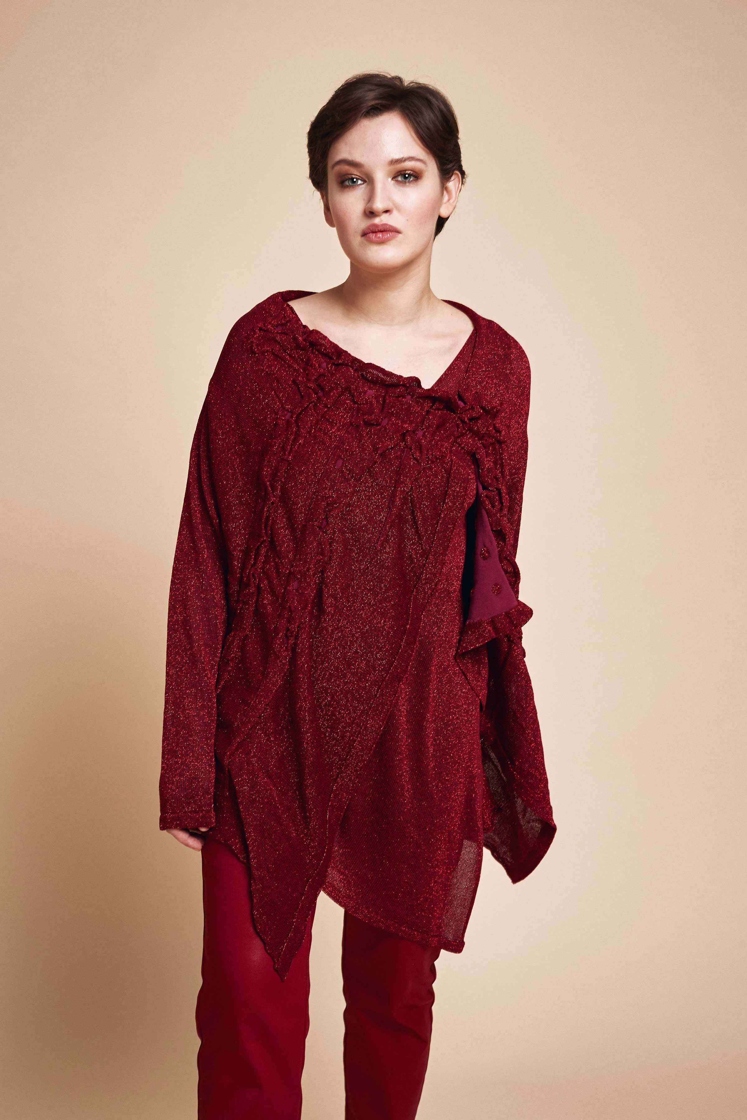 Кардиган Дюны, блеск 27 Вишня (cherry) от Lesel (Лесель)! Заказывайте по ✆ 8 (800) 777 02 37