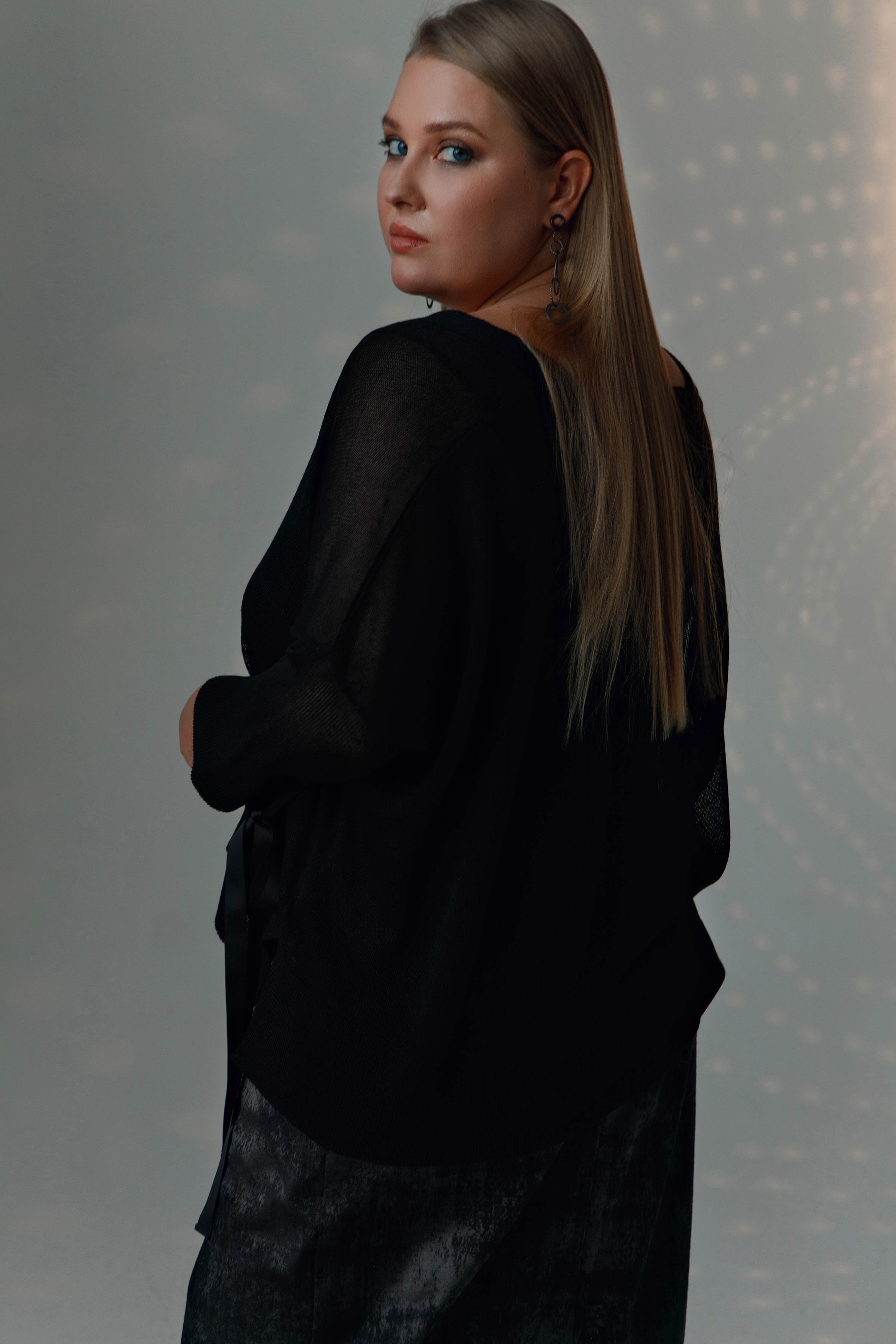 Кардиган Однотон средний 00 Черный (noir) от Lesel (Лесель)! Заказывайте по ✆ 8 (800) 777 02 37