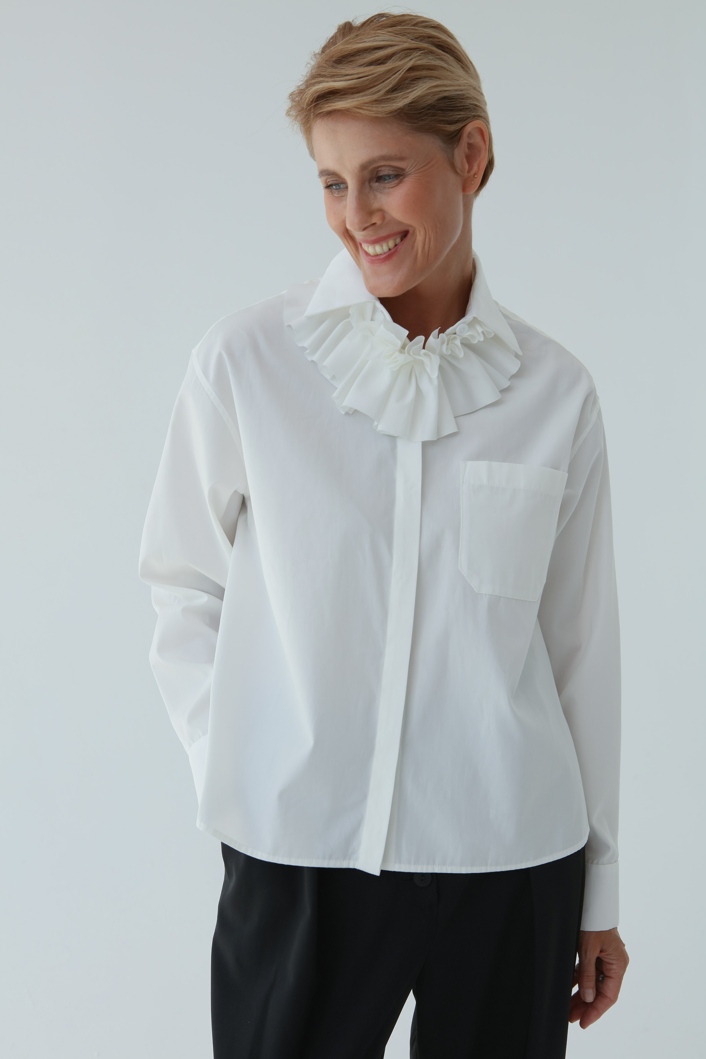 Блуза рубашка с декором 03 Кварц (quartz) от Lesel (Лесель)! Заказывайте по ✆ 8 (800) 777 02 37