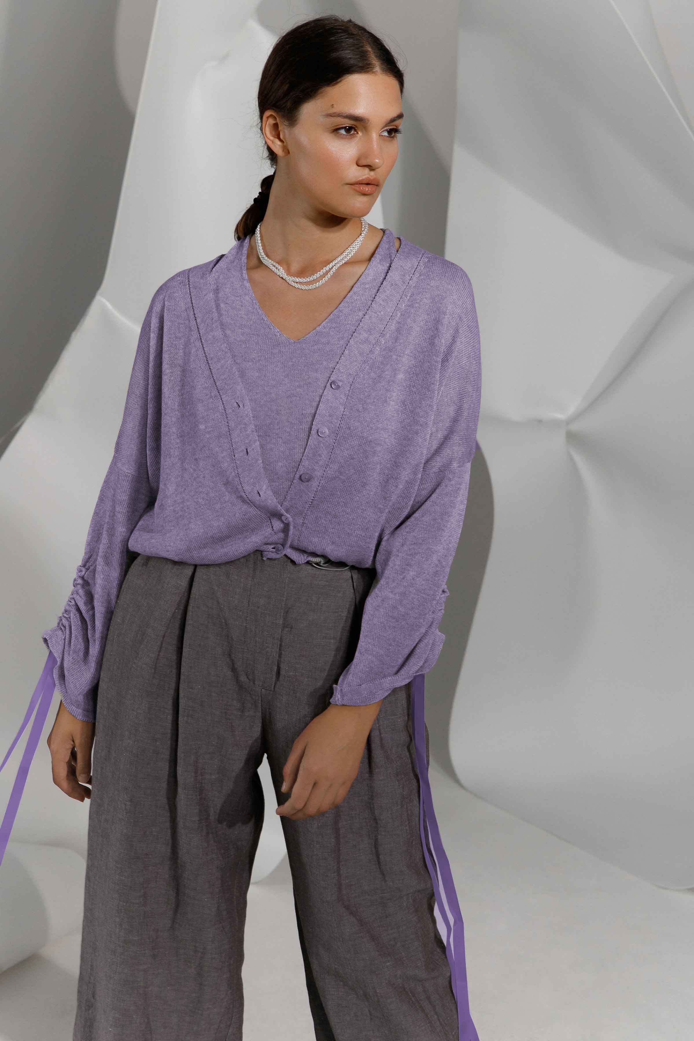 Кардиган Каскад 43 Лаванда (lavande) от Lesel (Лесель)! Заказывайте по ✆ 8 (800) 777 02 37