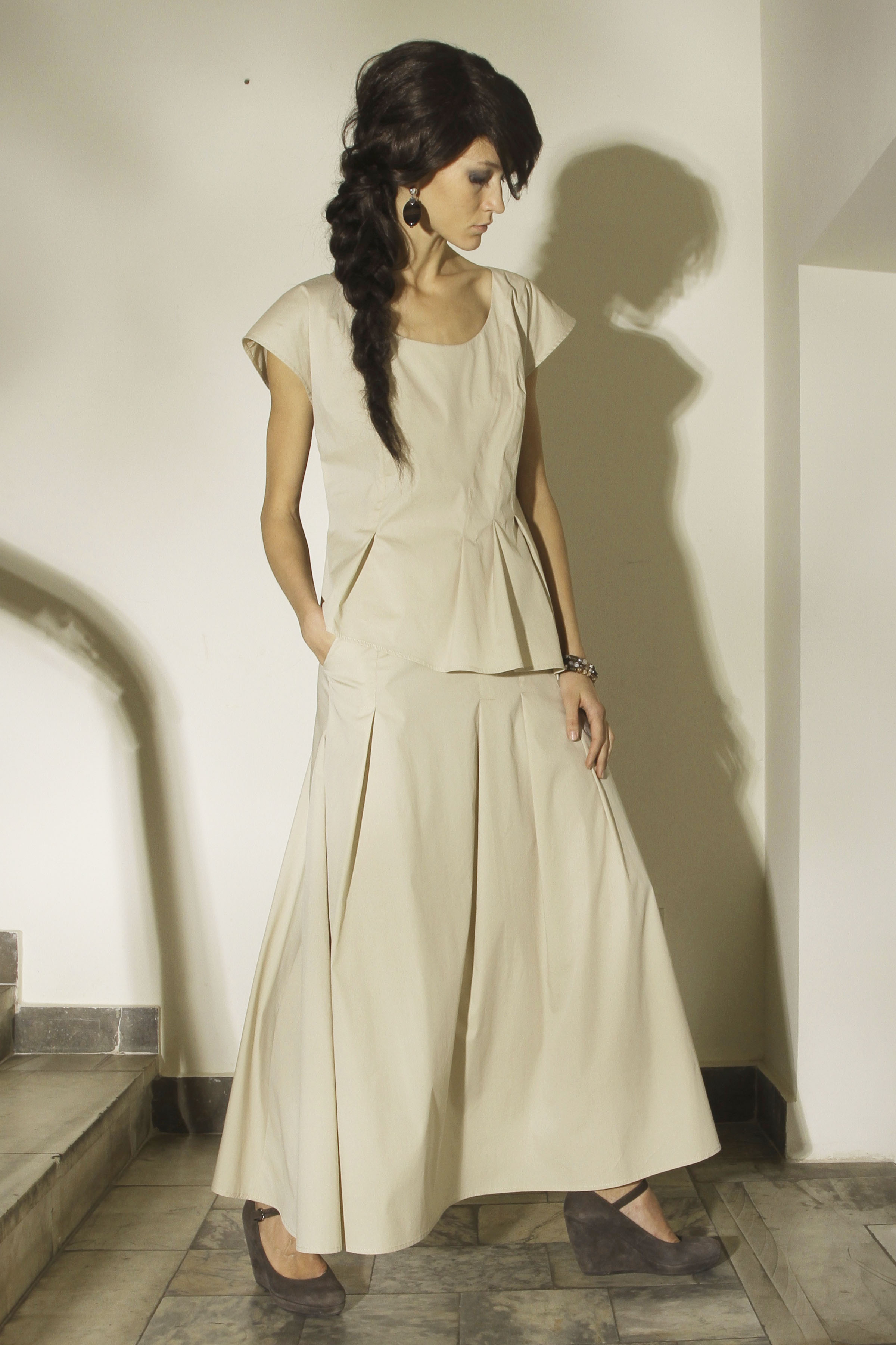 Блуза "Асимметрия" 02 Песок (sable) от Lesel (Лесель)! Заказывайте по ✆ 8 (800) 777 02 37