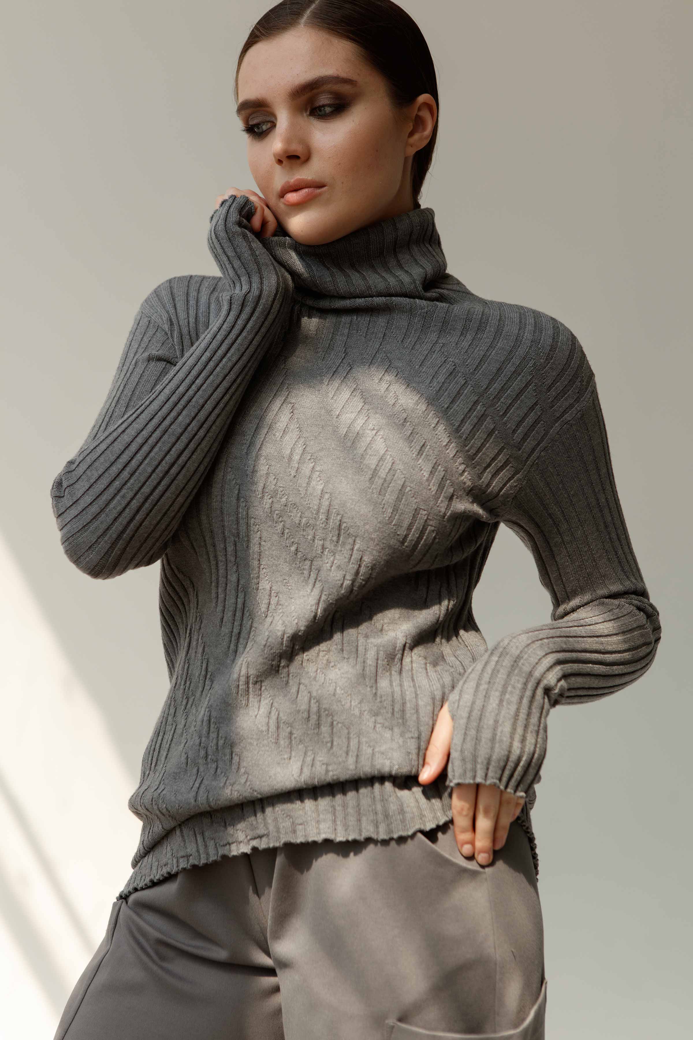 Водолазка Сухая кисть 15 Серый меланж (melange gris) от Lesel (Лесель)! Заказывайте по ✆ 8 (800) 777 02 37