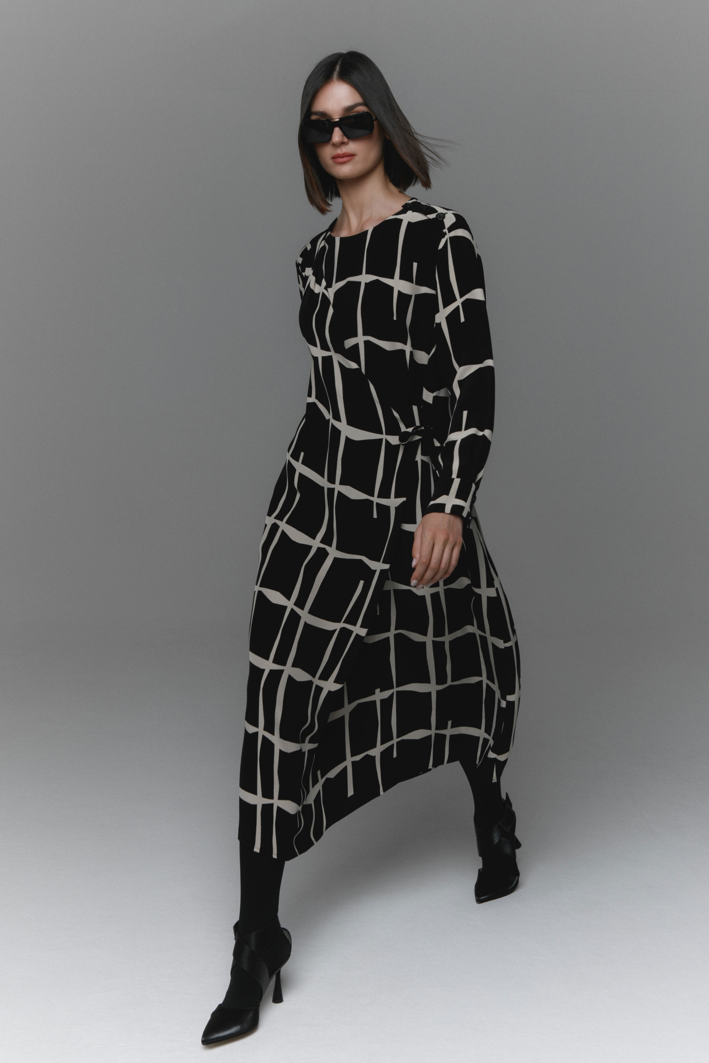 Платье с запахом, клетка