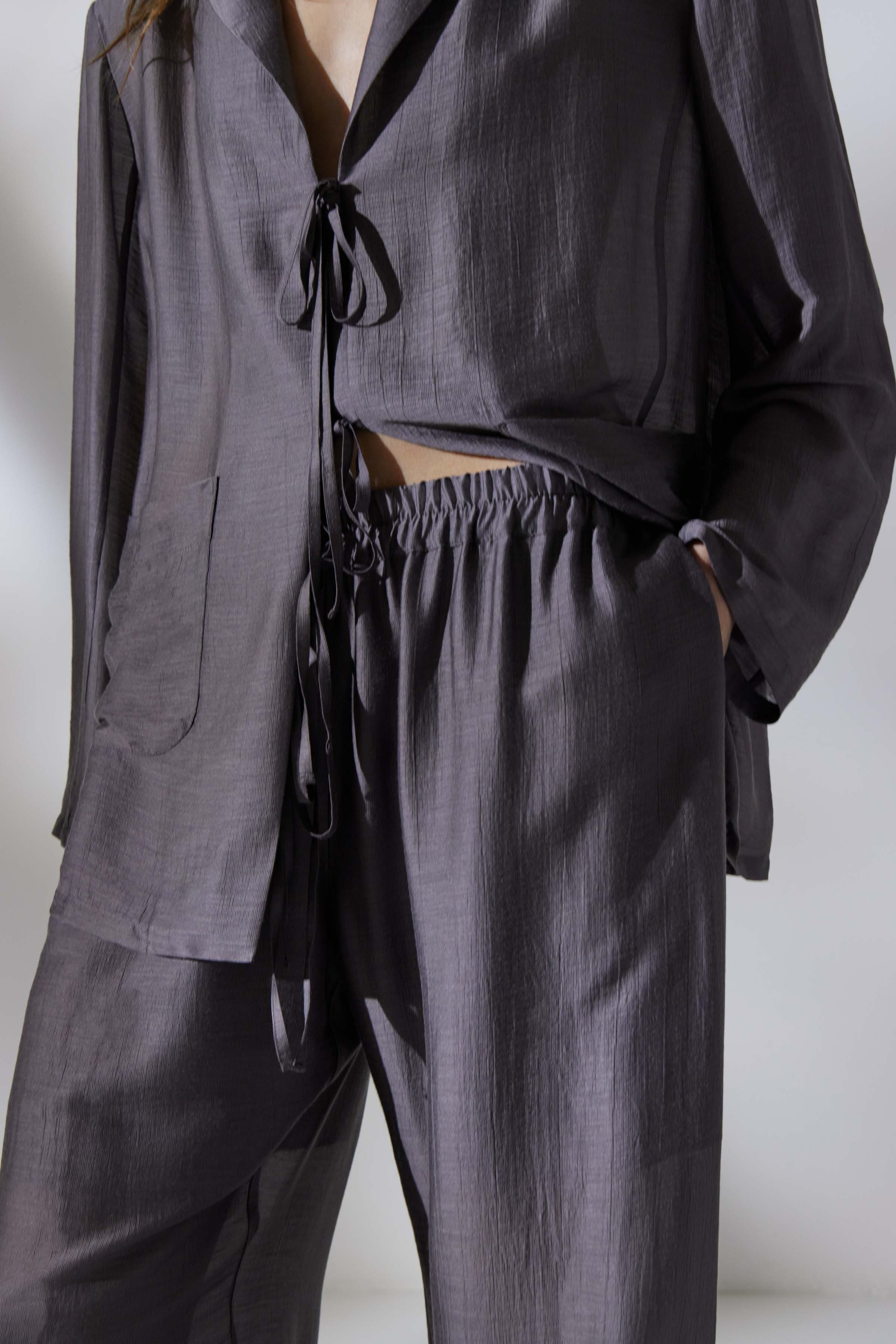 Брюки Широкие, шёлк 11 Антрацит (anthracite) от Lesel (Лесель)! Заказывайте по ✆ 8 (800) 777 02 37