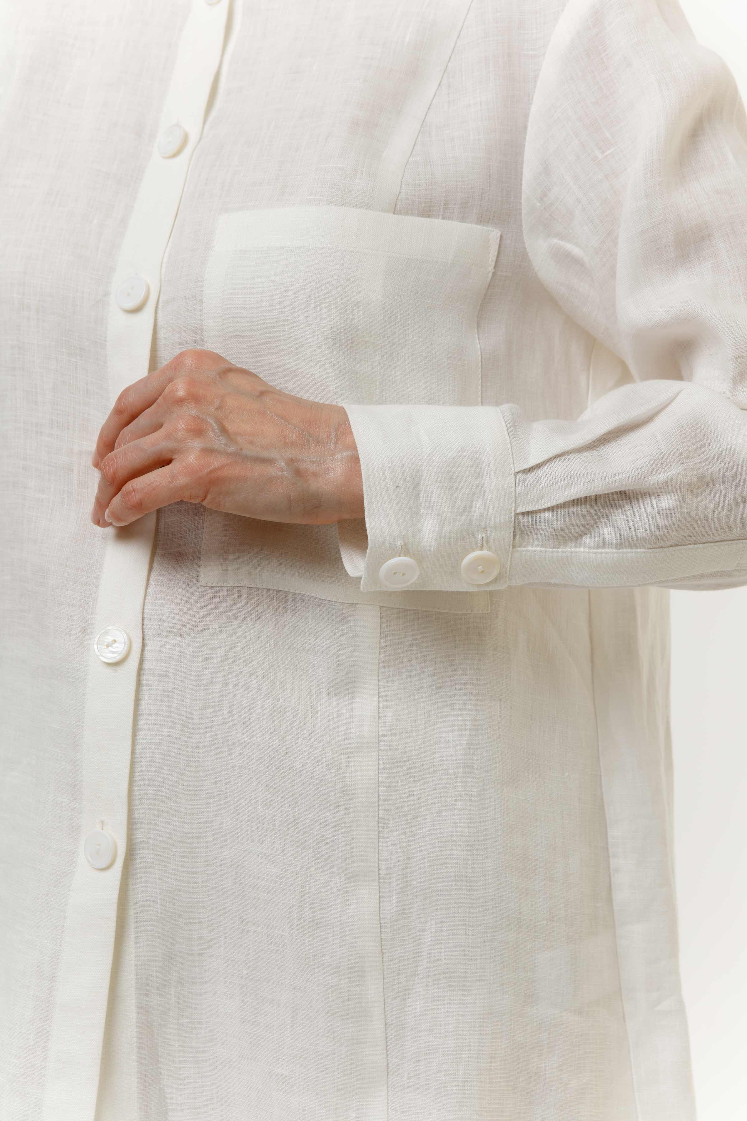 Блуза с кокеткой, мягкий лён  от Lesel (Лесель)! Заказывайте по ✆ 8 (800) 777 02 37