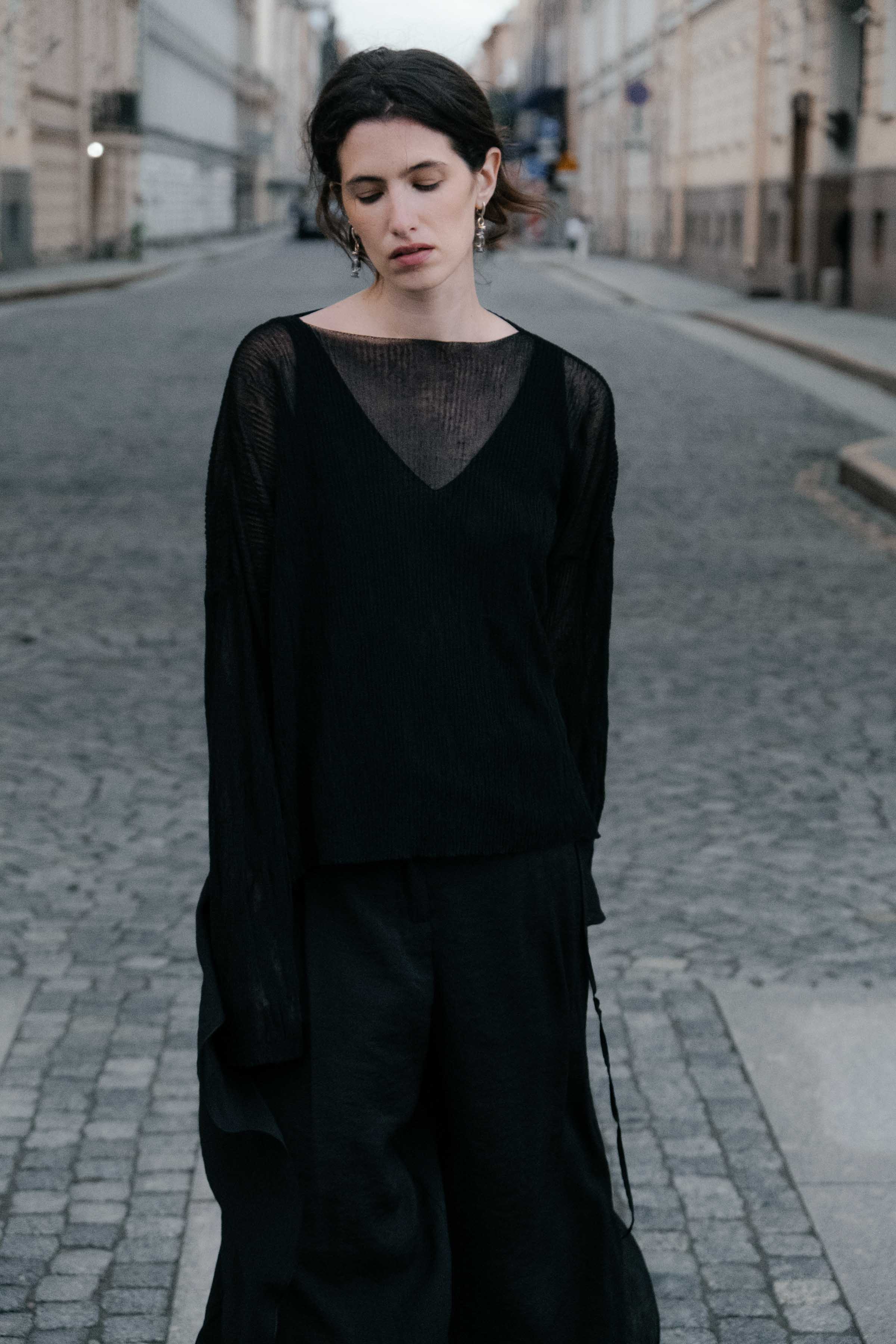 Джемпер с длинным рукавом Прозрачный  от Lesel (Лесель)! Заказывайте по ✆ 8 (800) 777 02 37