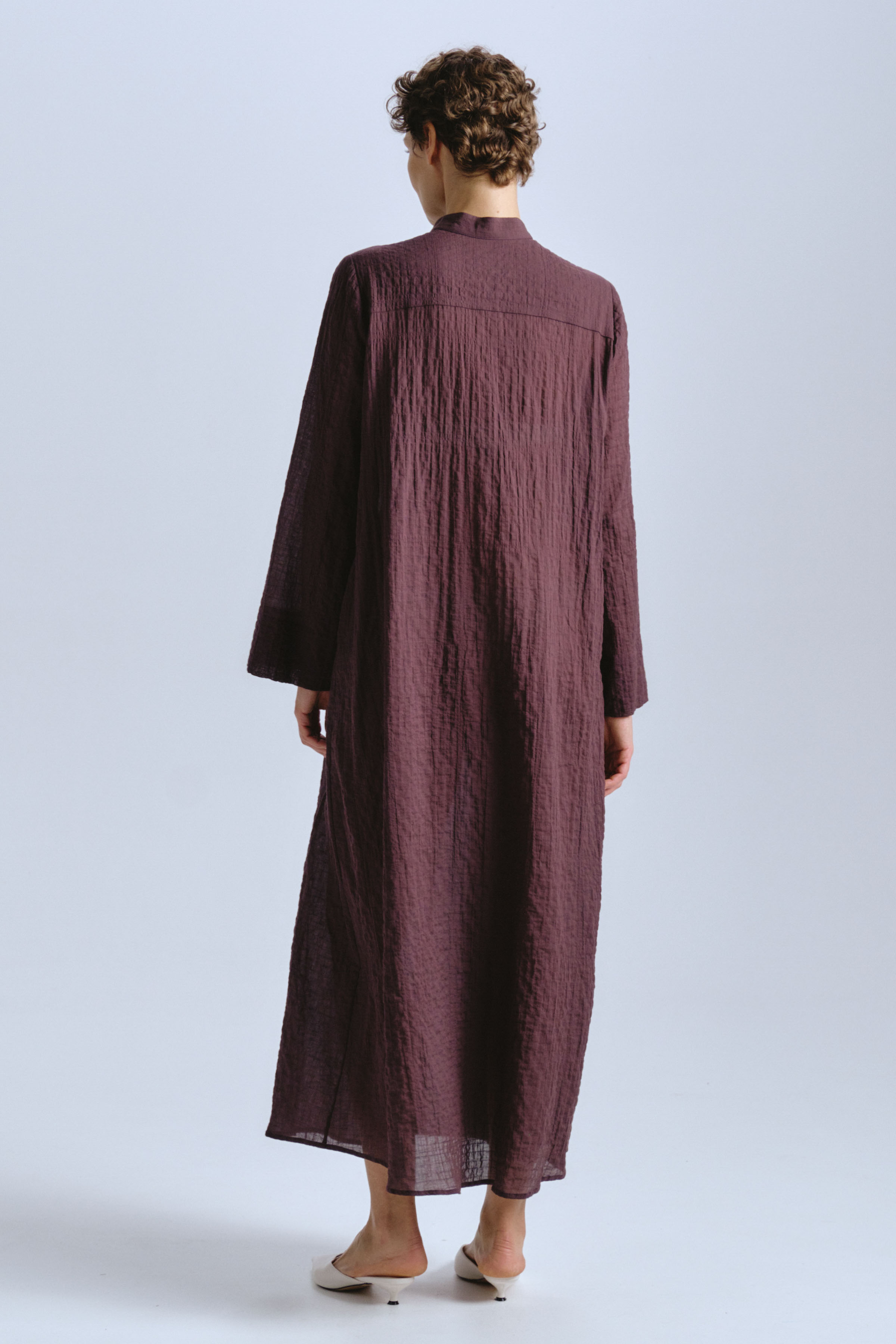 Платье рубашка с защипами, с длинным рукавом 75 Шоколад (chocolat) от Lesel (Лесель)! Заказывайте по ✆ 8 (800) 777 02 37