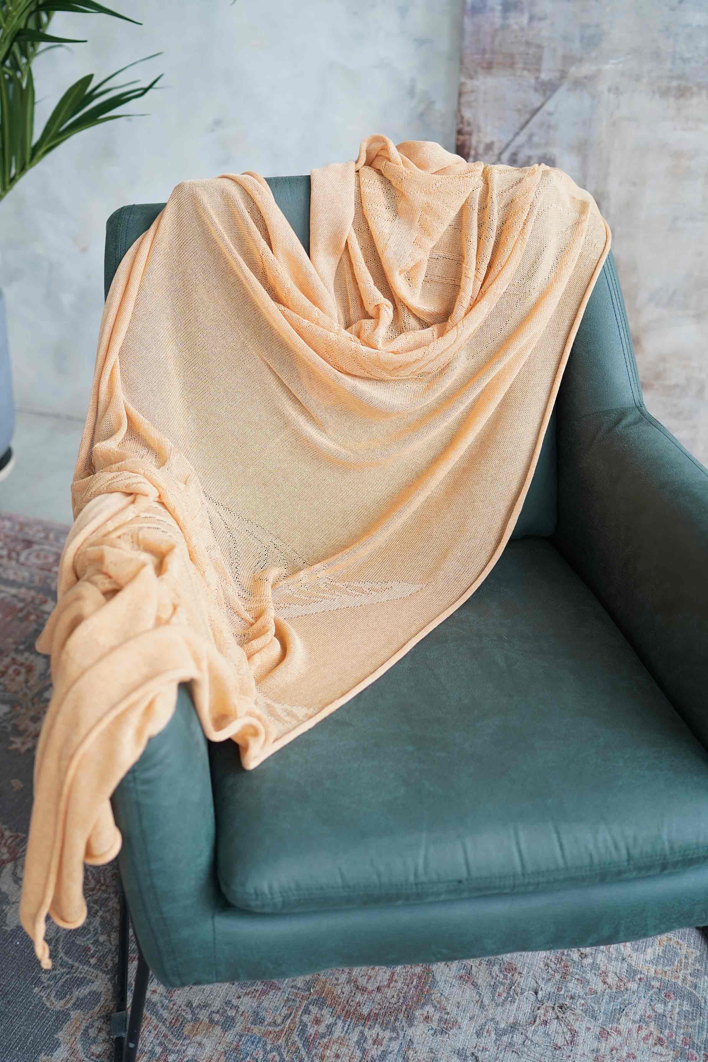 Палантин Листья 22 Сердолик (cornaline) от Lesel (Лесель)! Заказывайте по ✆ 8 (800) 777 02 37