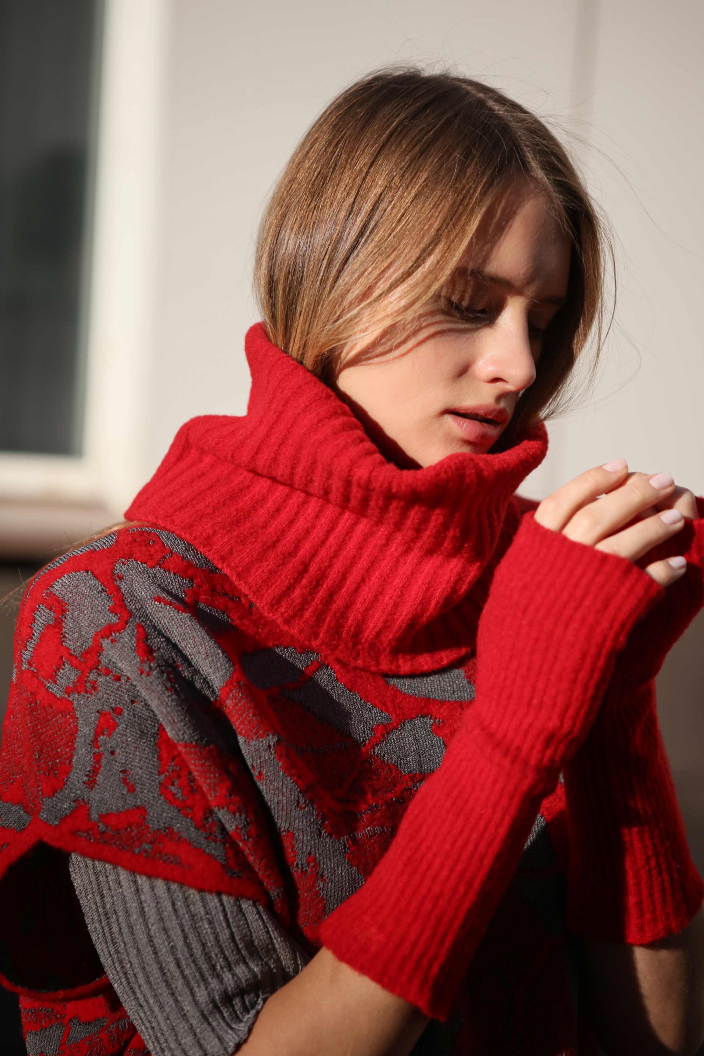 Митенки 25 Огненно-красный (fiery red) от Lesel (Лесель)! Заказывайте по ✆ 8 (800) 777 02 37