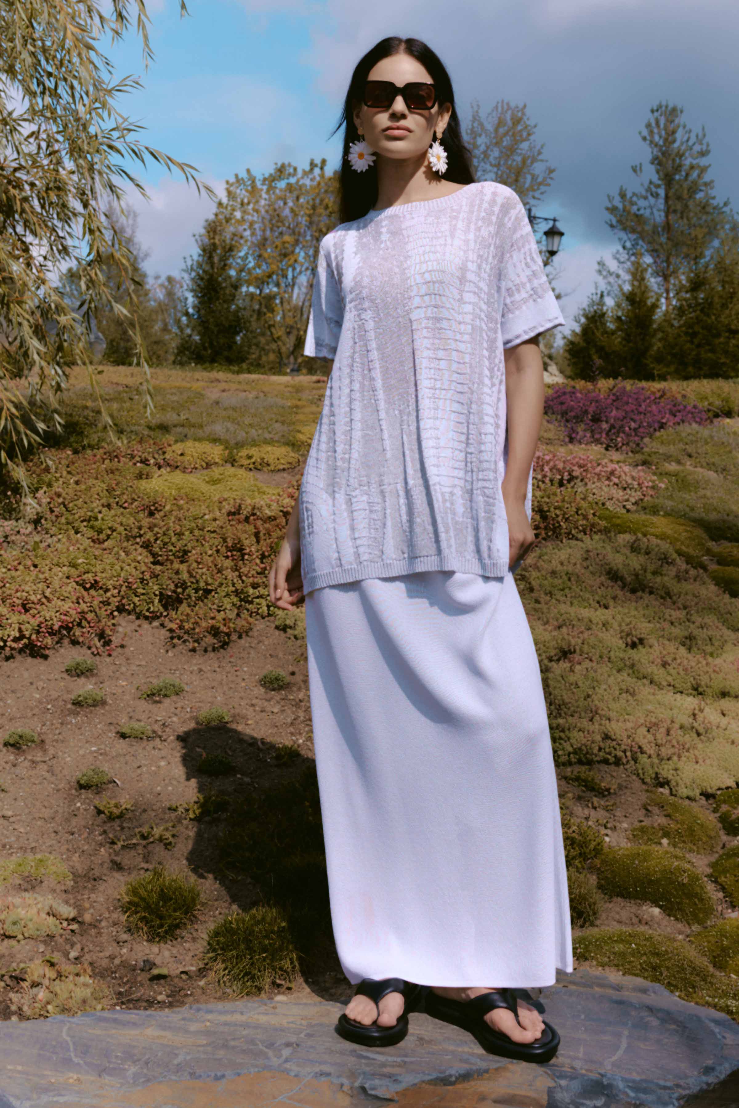 Юбка вязаная гладкая 03 Кварц (quartz) от Lesel (Лесель)! Заказывайте по ✆ 8 (800) 777 02 37