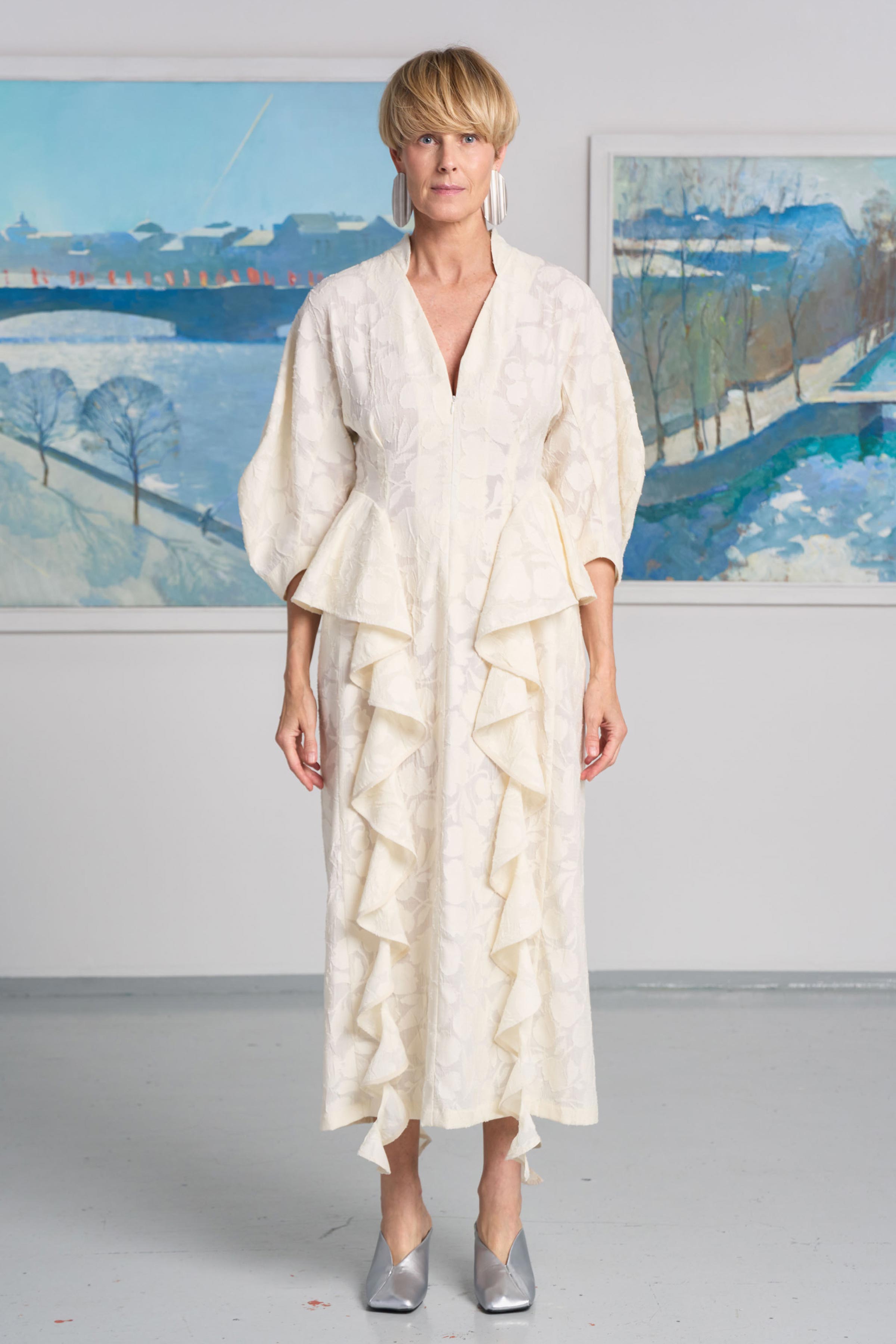 Платье с воланами Прозрачные цветы  от Lesel (Лесель)! Заказывайте по ✆ 8 (800) 777 02 37