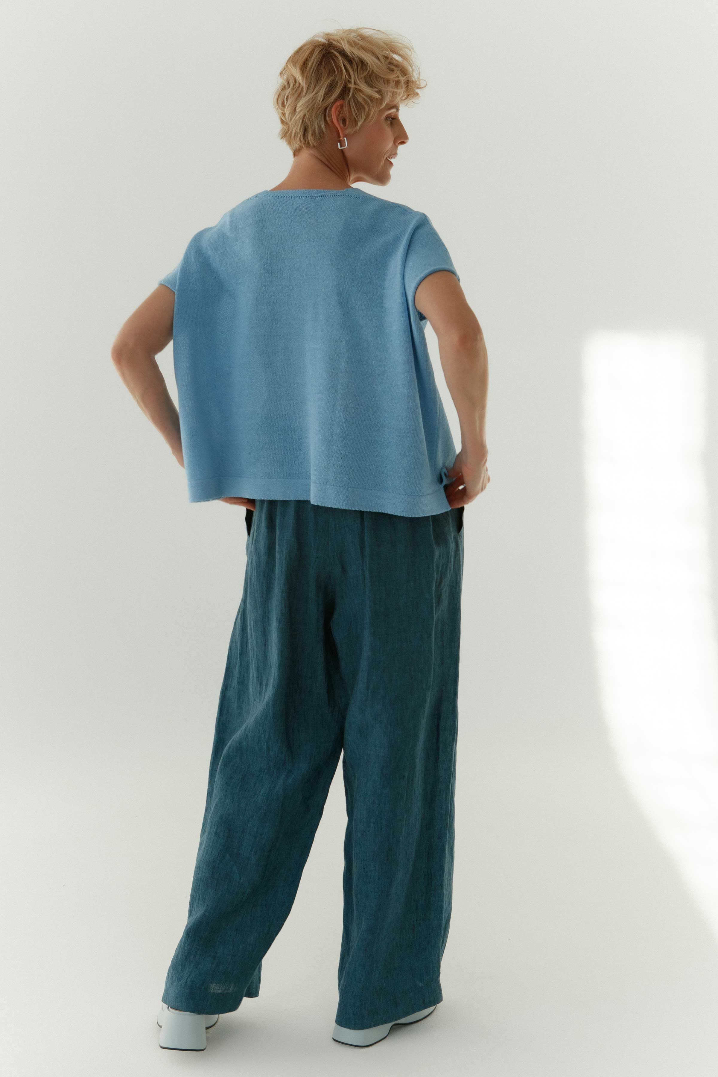 Джемпер с коротким рукавом  с планкой  от Lesel (Лесель)! Заказывайте по ✆ 8 (800) 777 02 37