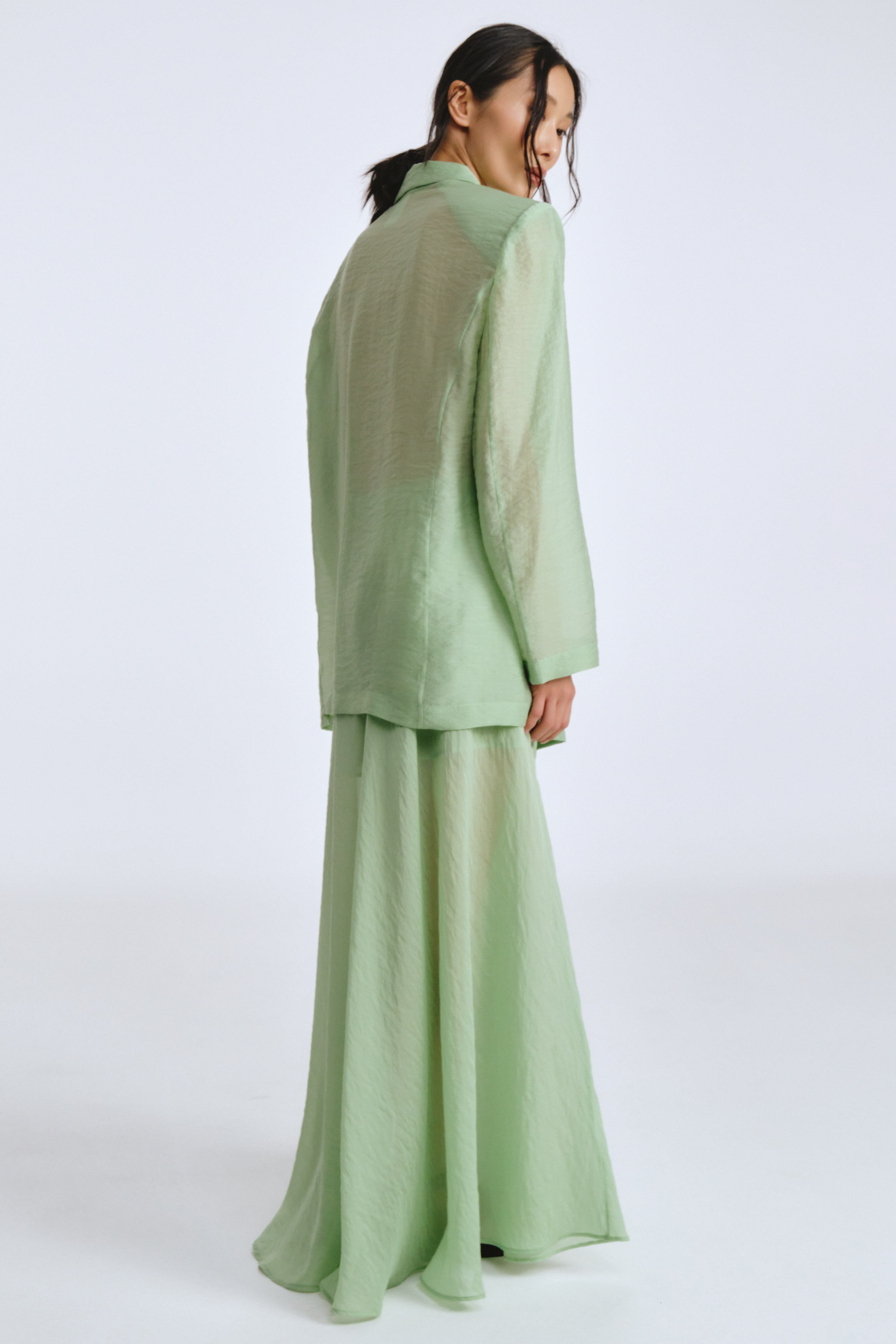 Жакет прямой прозрачный с декором 62 Хризолит (chrysolithe) от Lesel (Лесель)! Заказывайте по ✆ 8 (800) 777 02 37