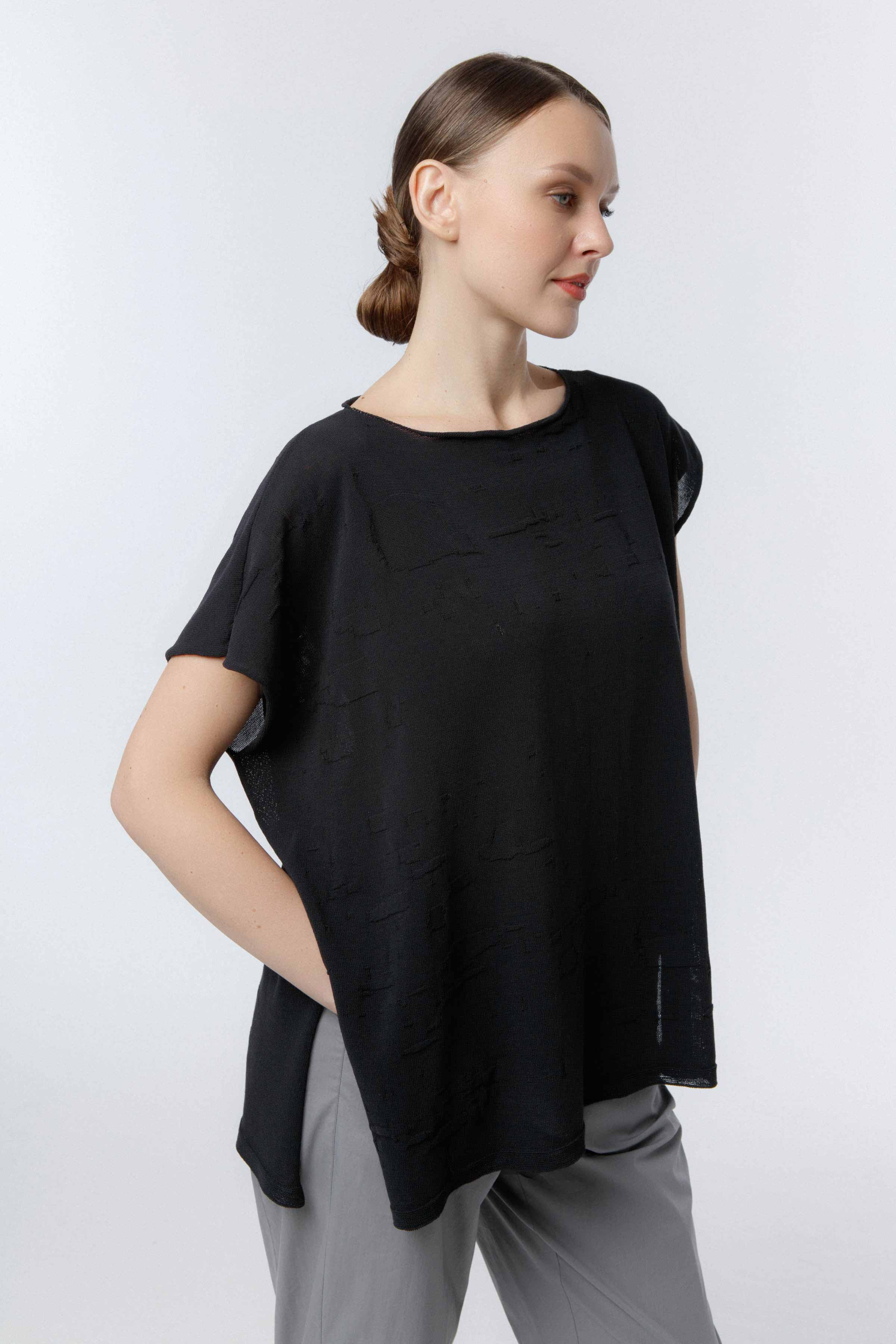 Джемпер с коротким рукавом Органик 03 Кварц (quartz), 36 Электрик (electrique) от Lesel (Лесель)! Заказывайте по ✆ 8 (800) 777 02 37