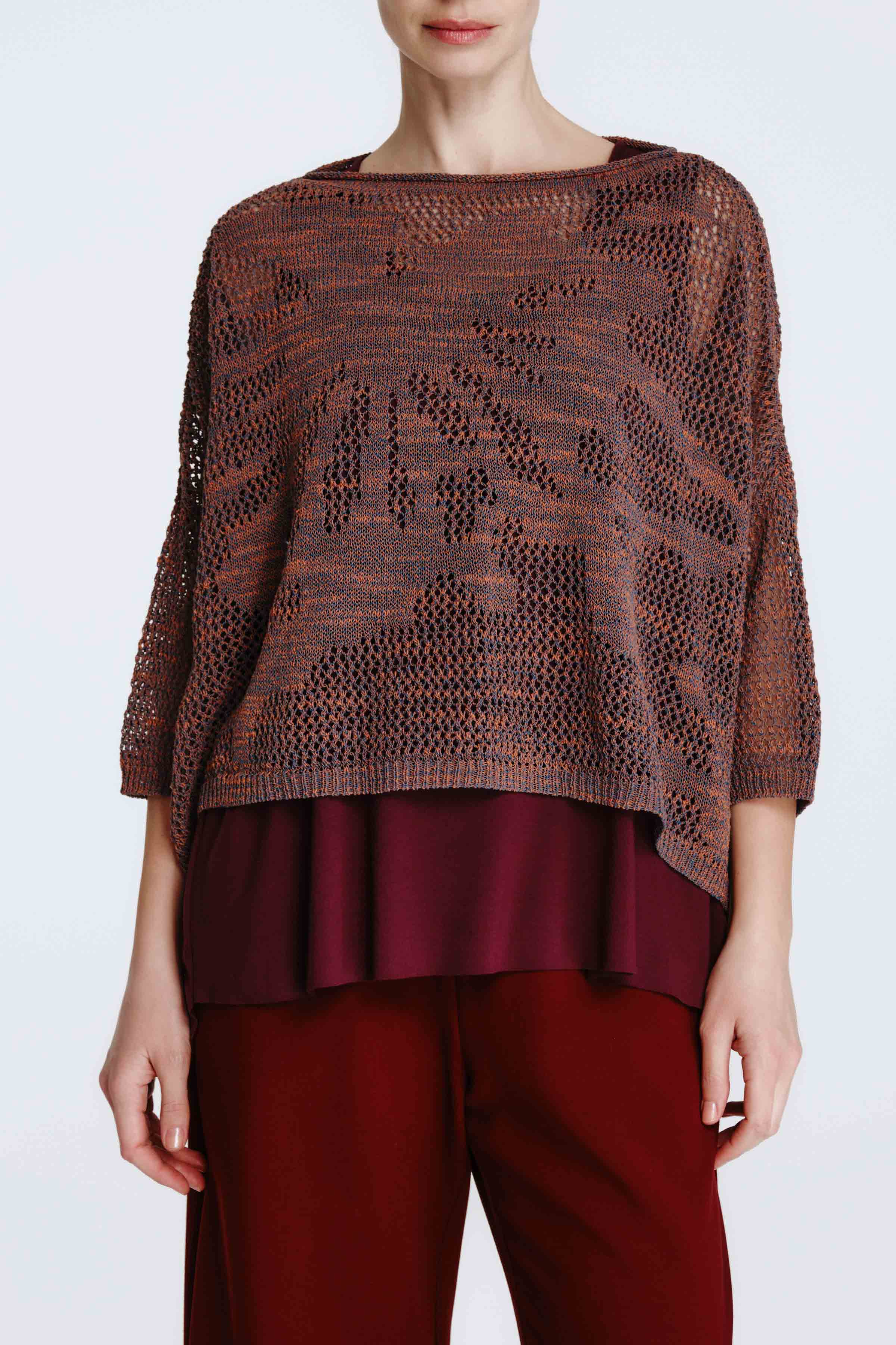 Джемпер Меланж с цветком  от Lesel (Лесель)! Заказывайте по ✆ 8 (800) 777 02 37