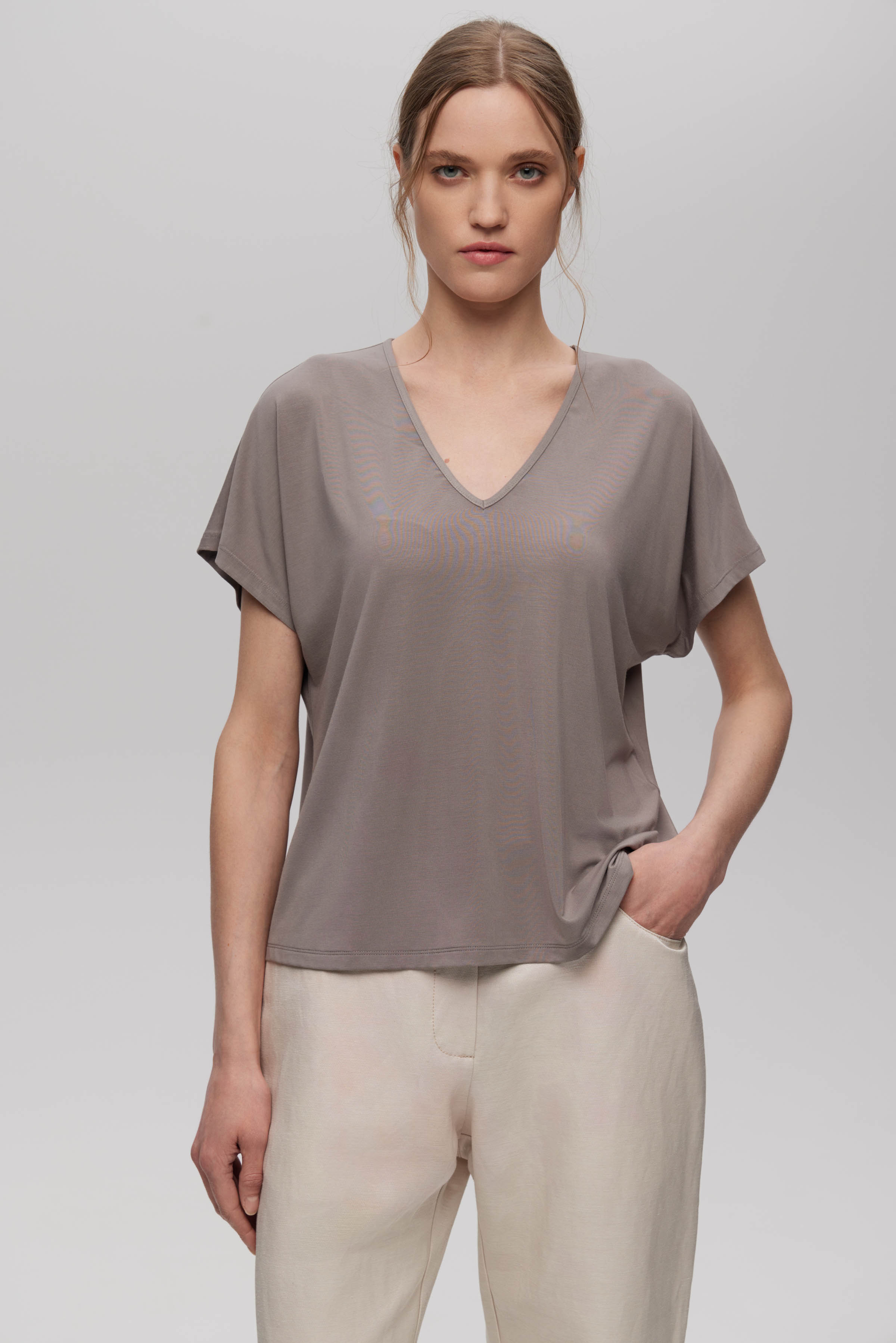 Блуза база с рукавом, тонкий трикотаж  от Lesel (Лесель)! Заказывайте по ✆ 8 (800) 777 02 37