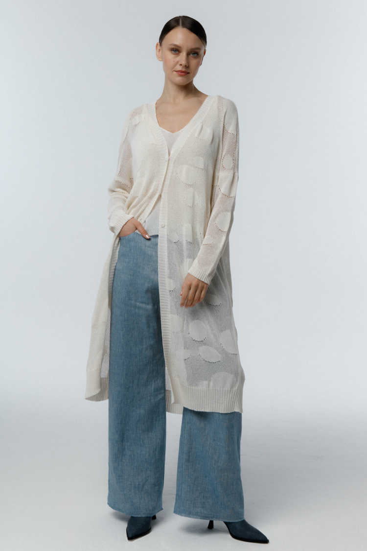 Кардиган удлиненный Круги