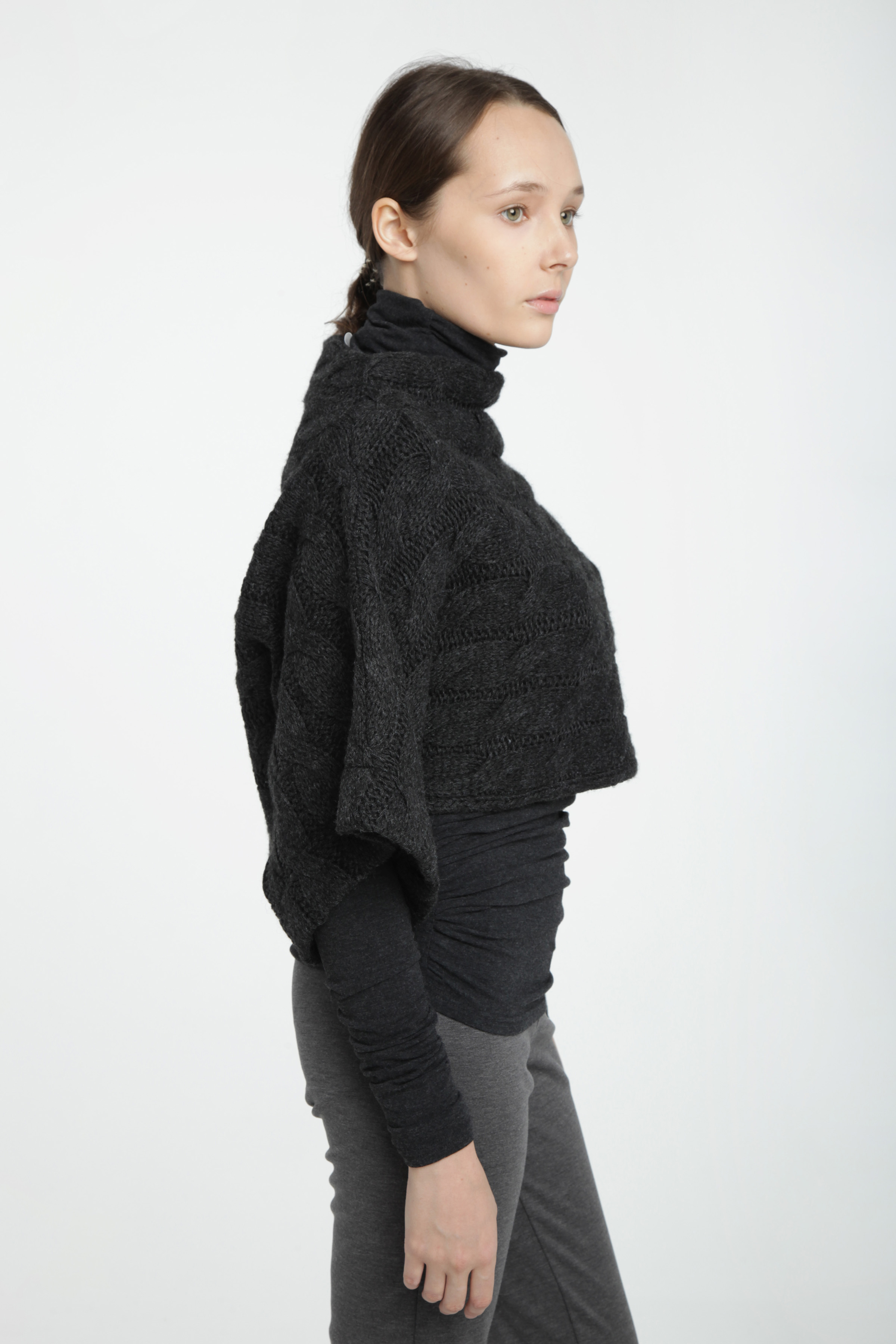 Блуза  "Кимоно Косичка" 11 +10 Антрацит (anthracite), 11 +00 Антрацит (anthracite) от Lesel (Лесель)! Заказывайте по ✆ 8 (800) 777 02 37