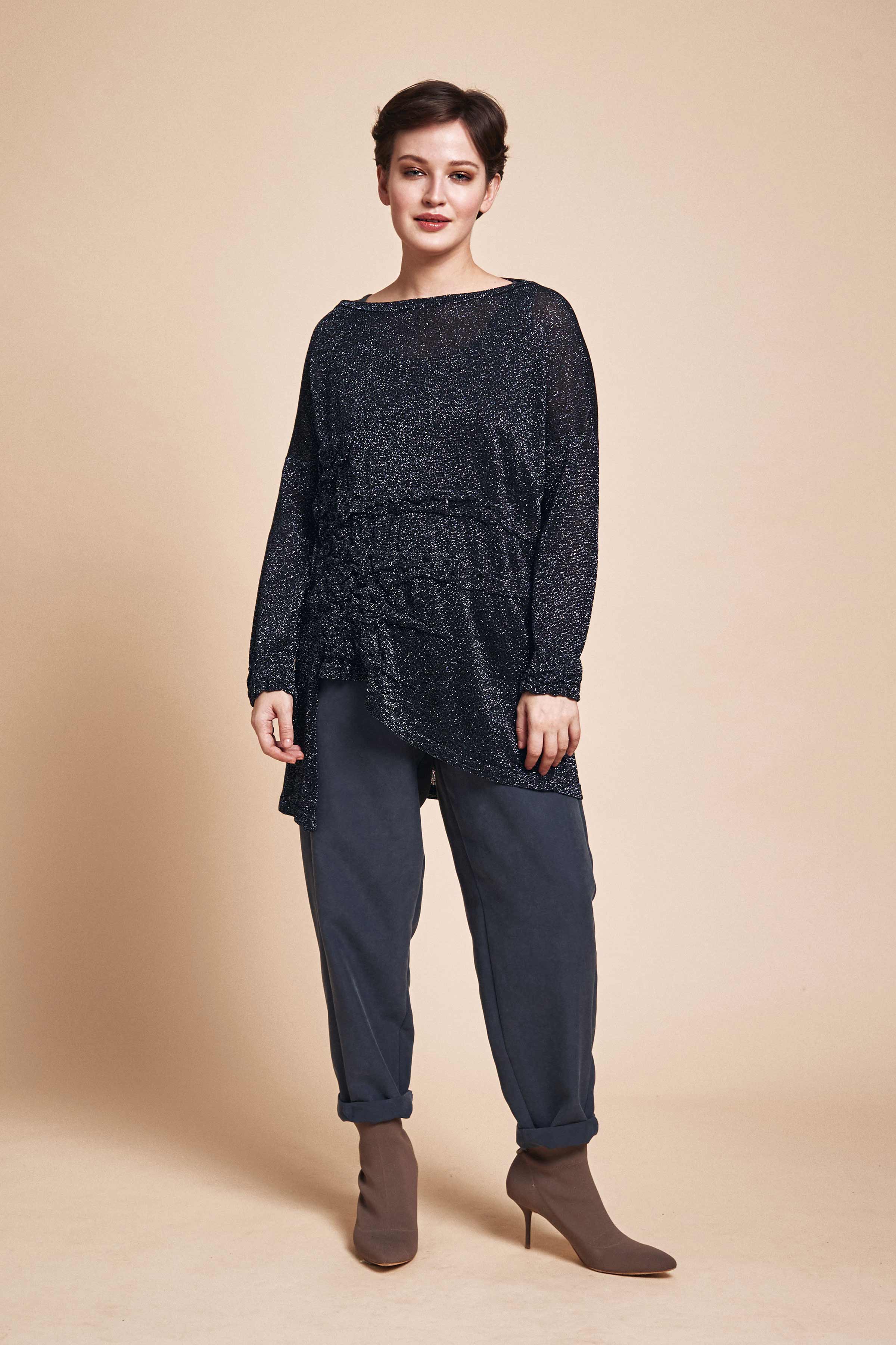 Брюки «Бананы, тенсель» 38 Джинсовый (denim) от Lesel (Лесель)! Заказывайте по ✆ 8 (800) 777 02 37