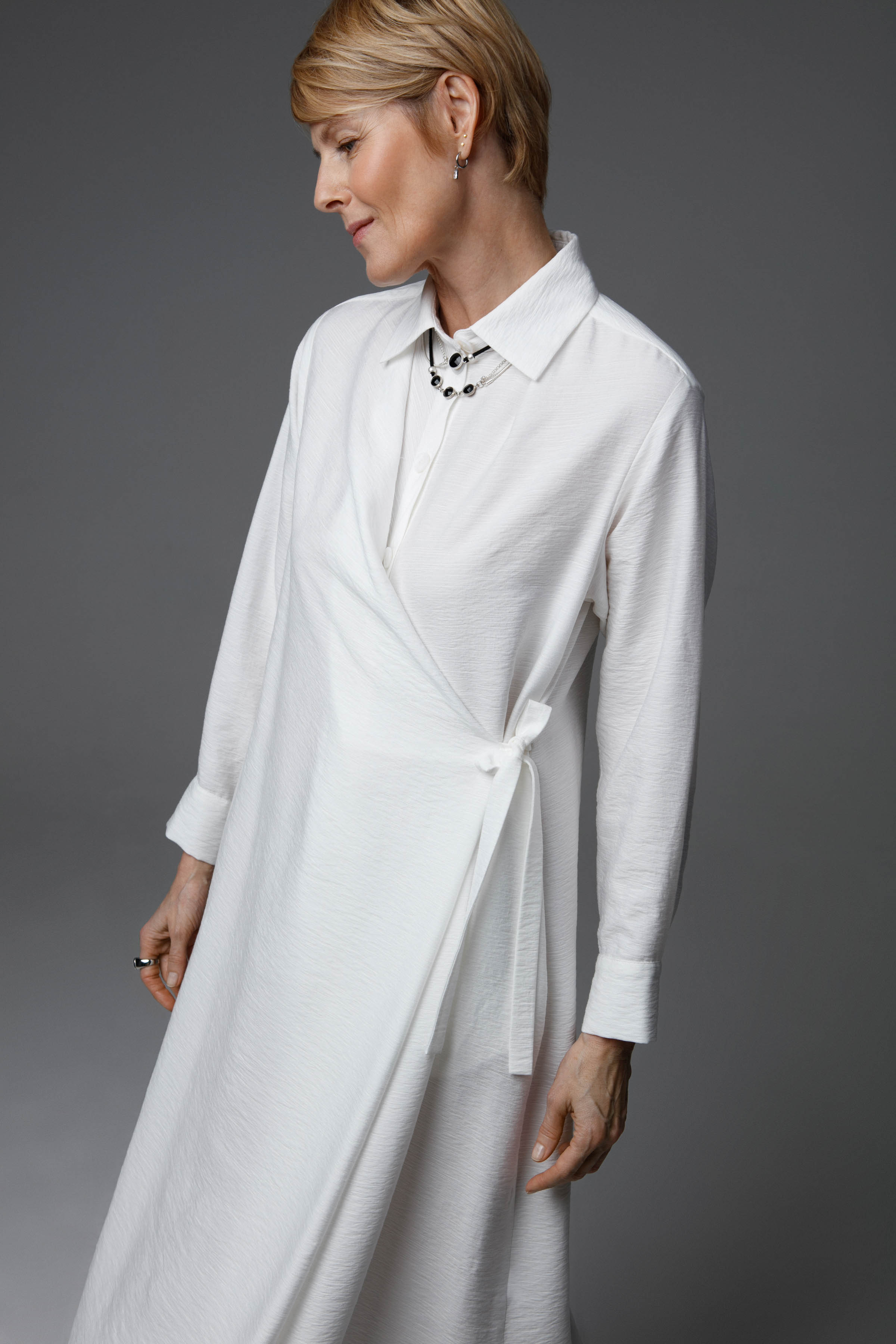 Платье с запахом 01 Мел (craie) от Lesel (Лесель)! Заказывайте по ✆ 8 (800) 777 02 37