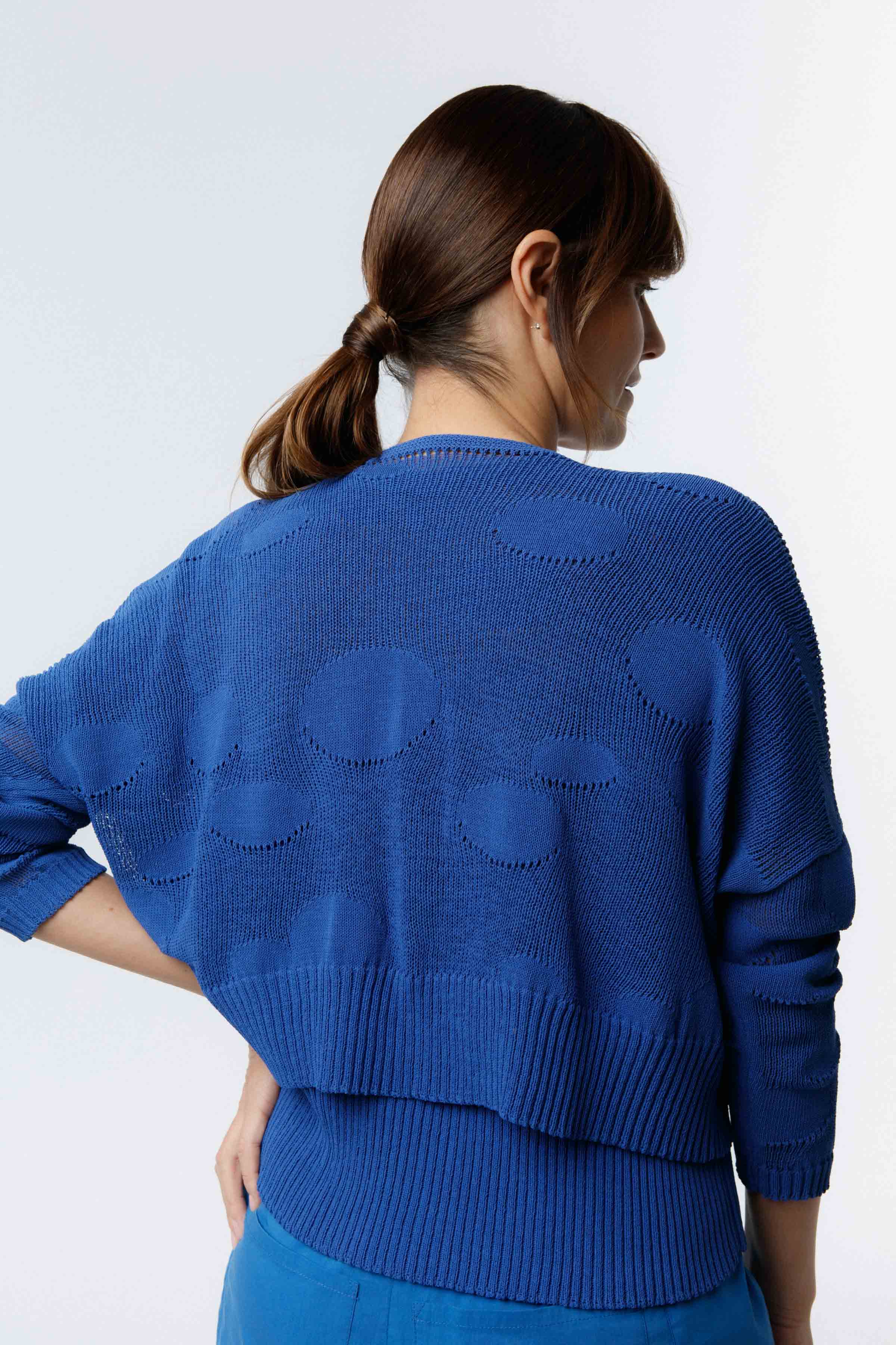 Кардиган укороченный Круги 36 Электрик (electrique) от Lesel (Лесель)! Заказывайте по ✆ 8 (800) 777 02 37