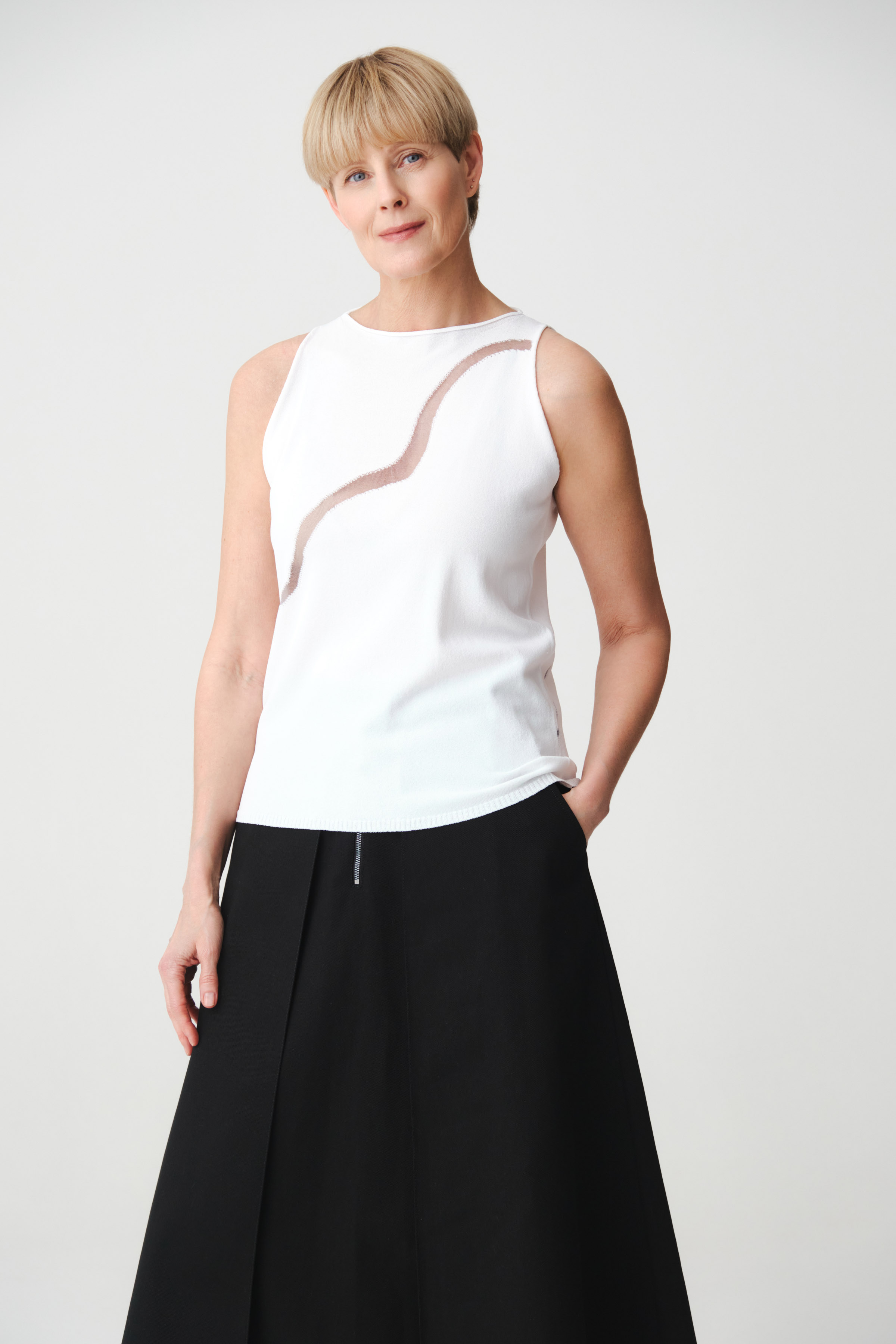 Джемпер с коротким рукавом американка Ломаная линия