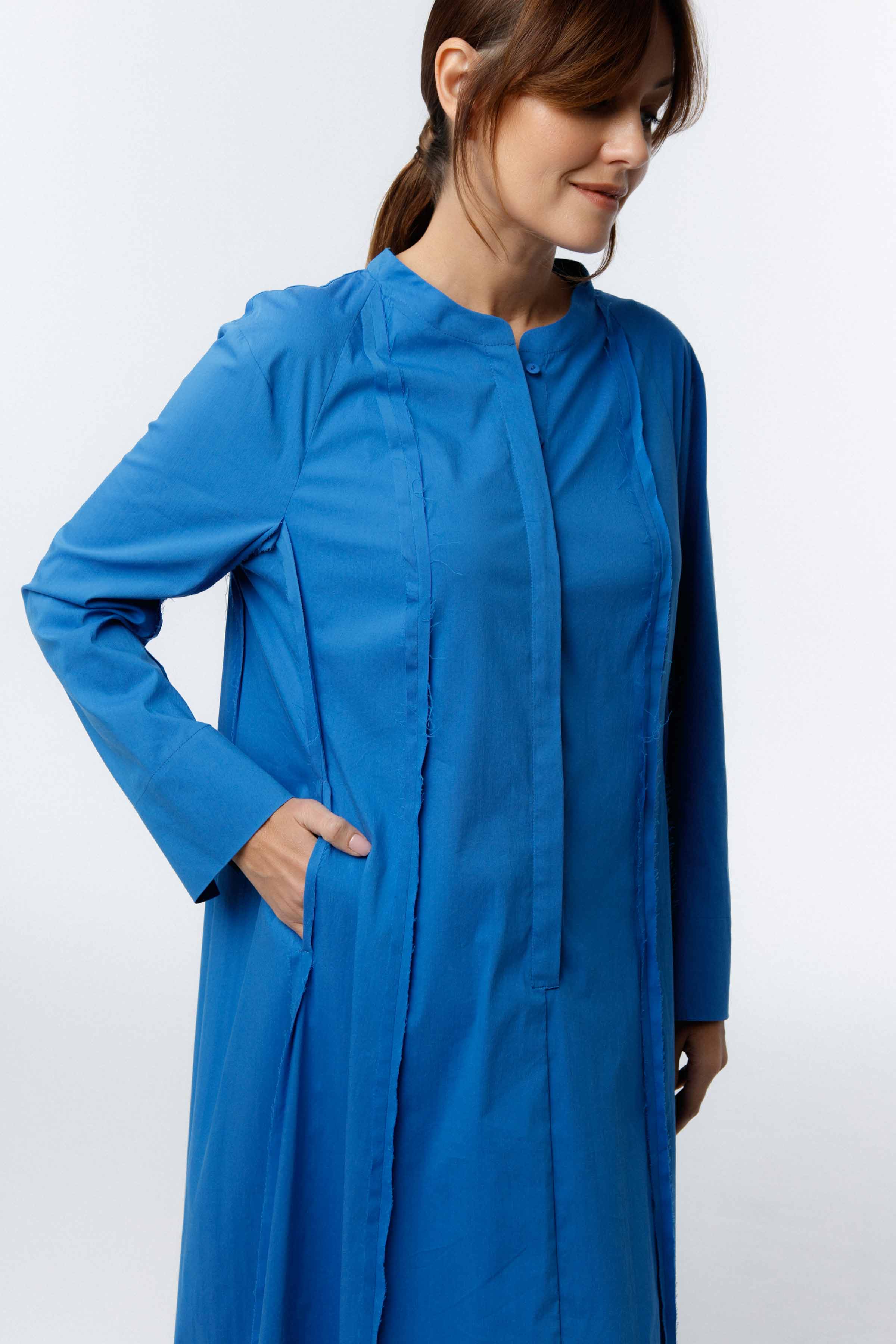 Платье Хлопок гранж 35 Синий (bleu) от Lesel (Лесель)! Заказывайте по ✆ 8 (800) 777 02 37