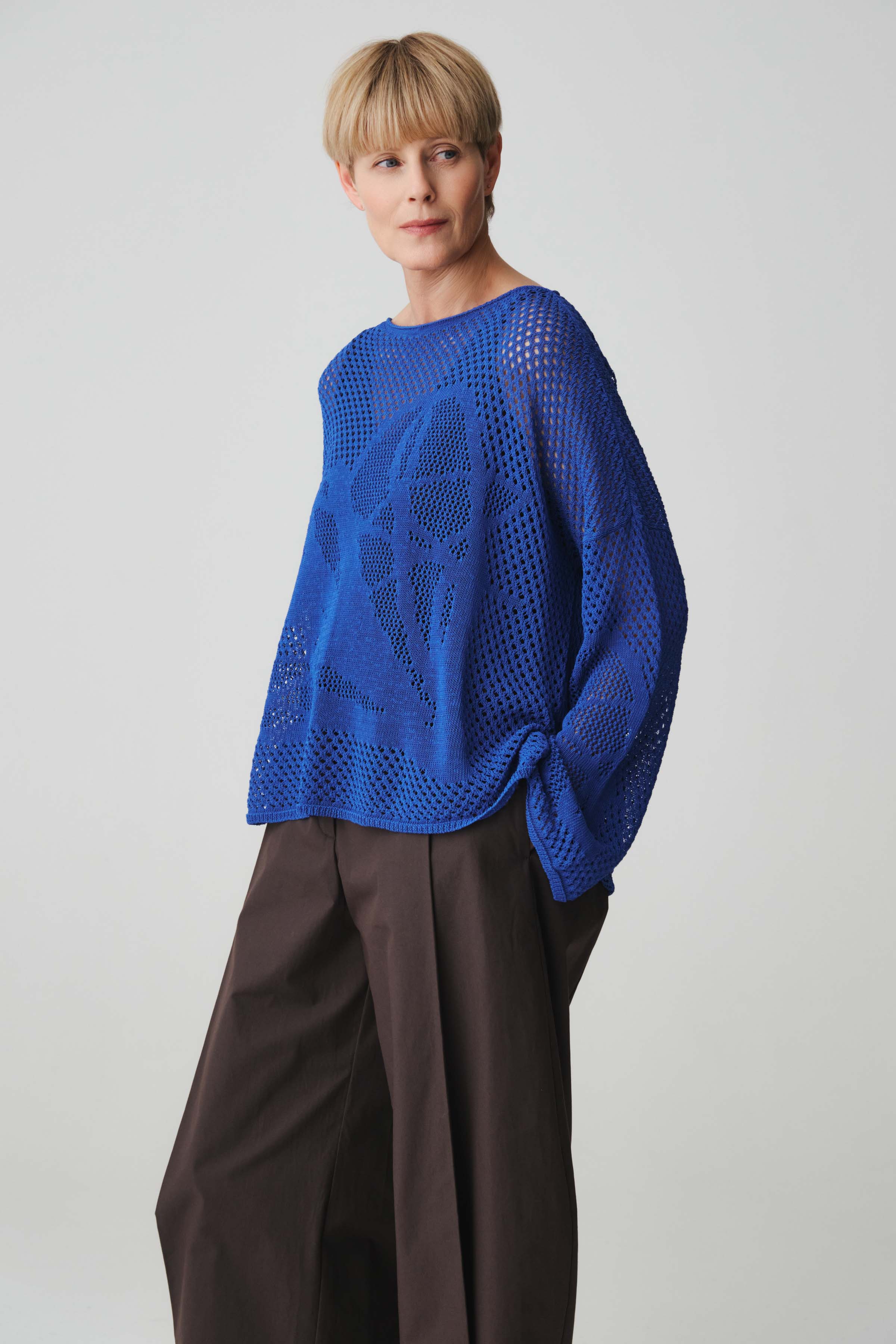 Джемпер с длинным рукавом Ажурная графика