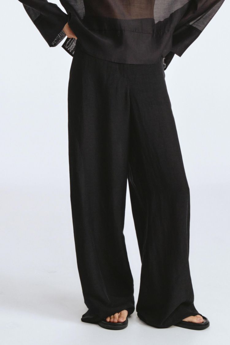 Брюки прямые, тонкий лен