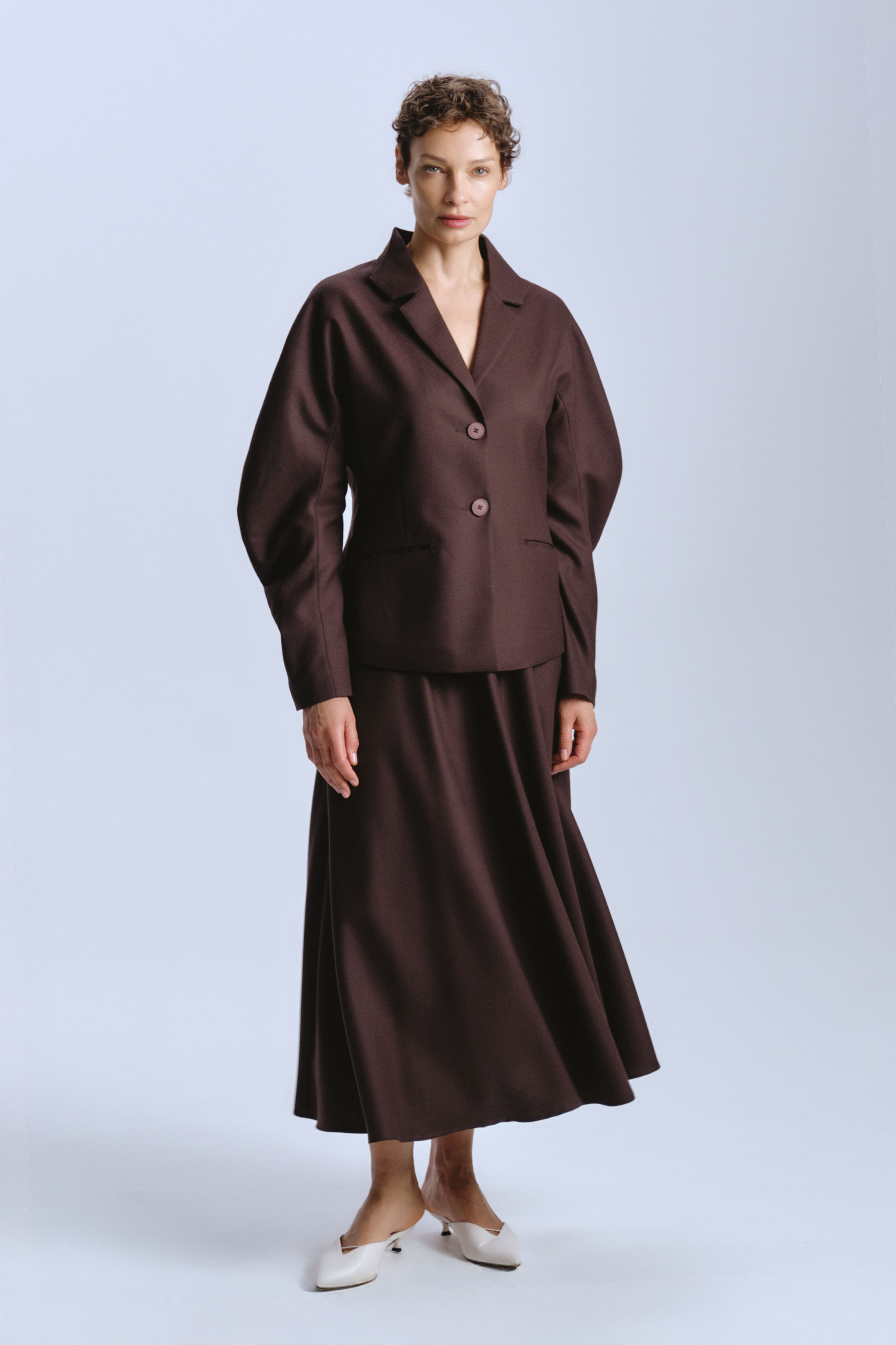 Юбка клеш, шерсть