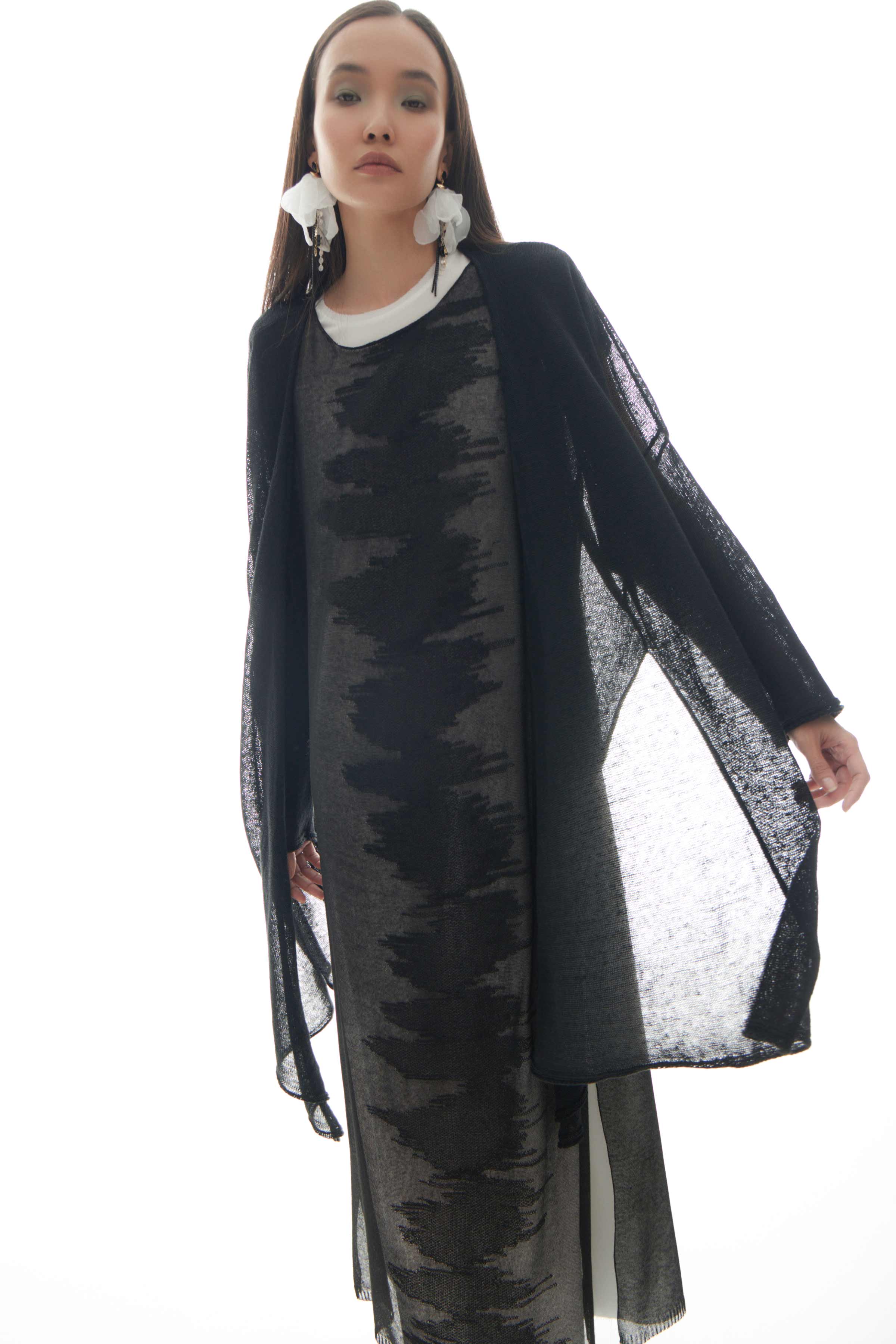 Кардиган Лён 00 Черный (noir) от Lesel (Лесель)! Заказывайте по ✆ 8 (800) 777 02 37