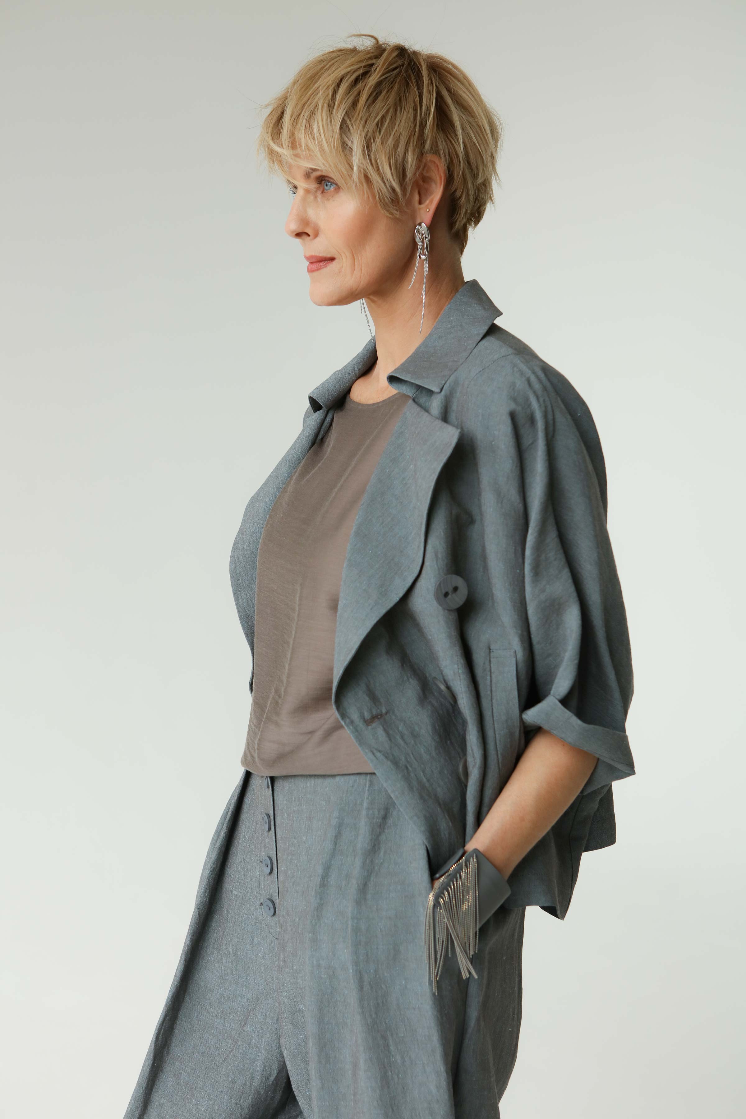 Брюки Бриджи ромб, лен 69 Тайга (taiga) от Lesel (Лесель)! Заказывайте по ✆ 8 (800) 777 02 37