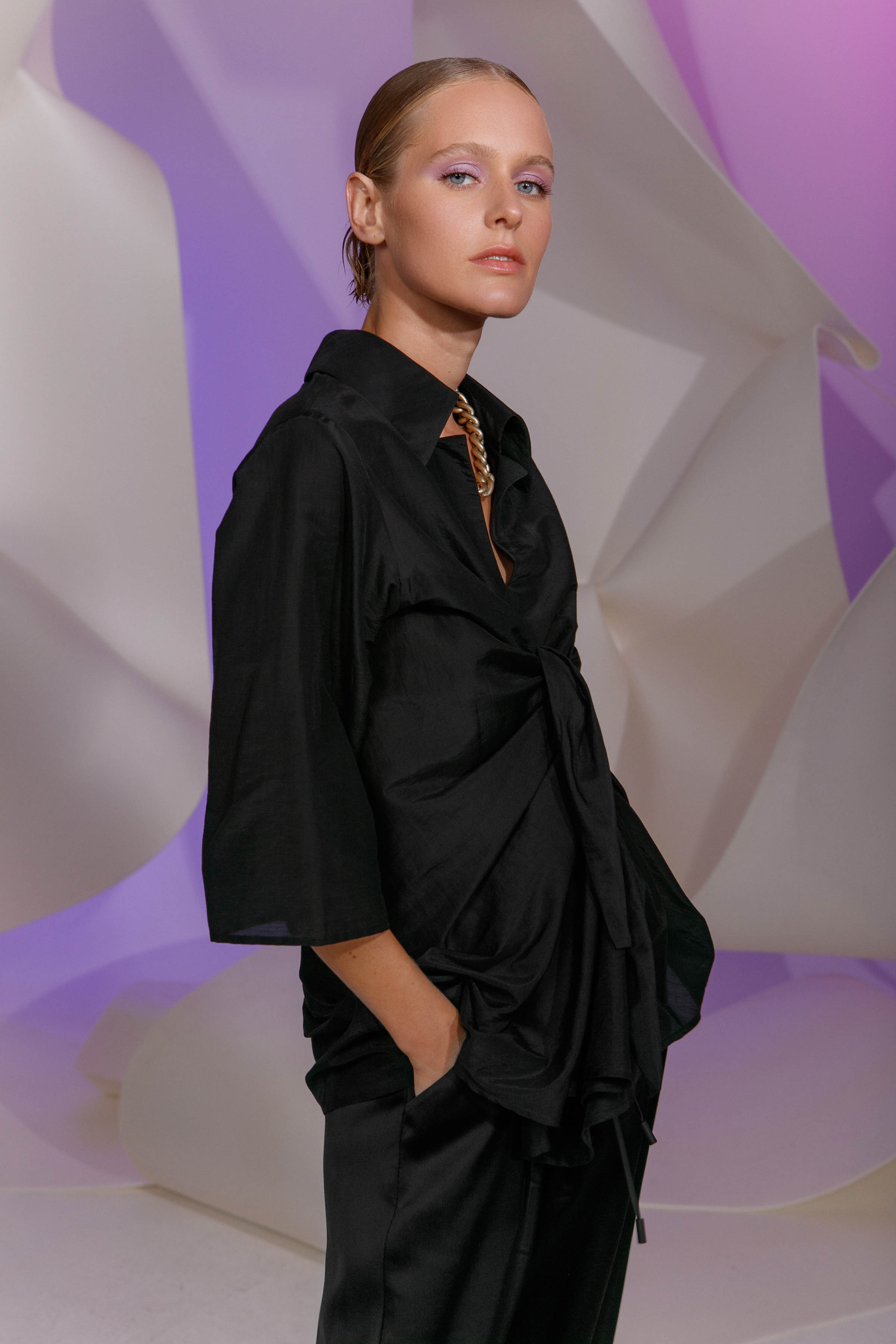 Блуза туника с узлом  от Lesel (Лесель)! Заказывайте по ✆ 8 (800) 777 02 37