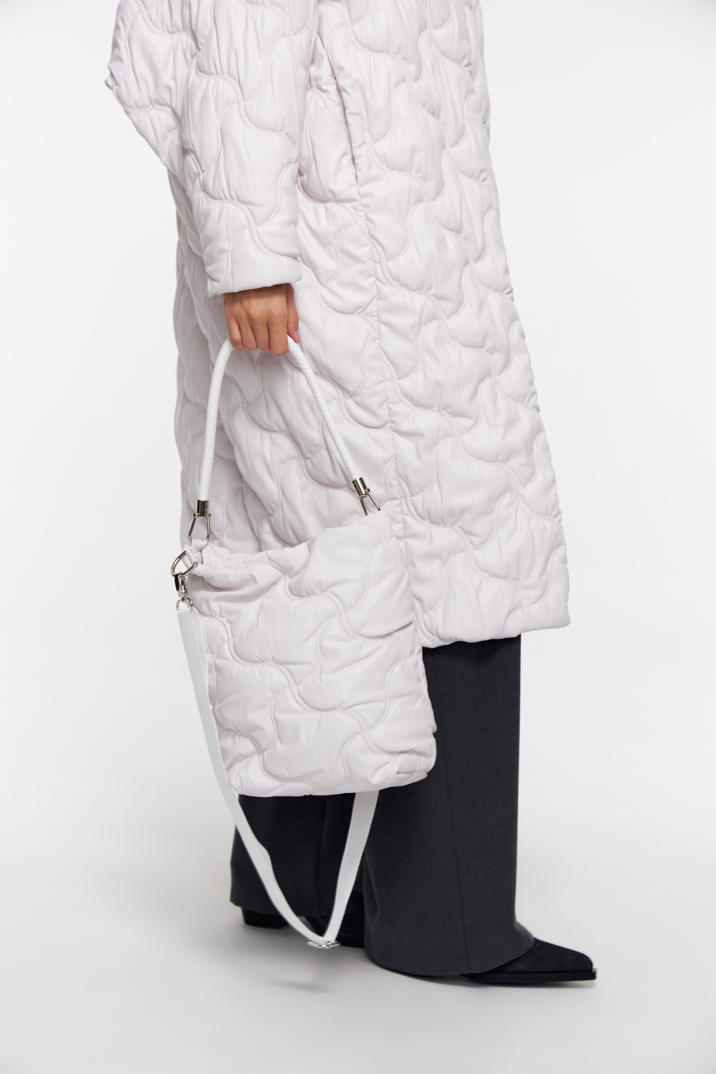 Сумка стеганая эко-кожа малая 01 Мел (craie), 25 Красный (rouge) от Lesel (Лесель)! Заказывайте по ✆ 8 (800) 777 02 37