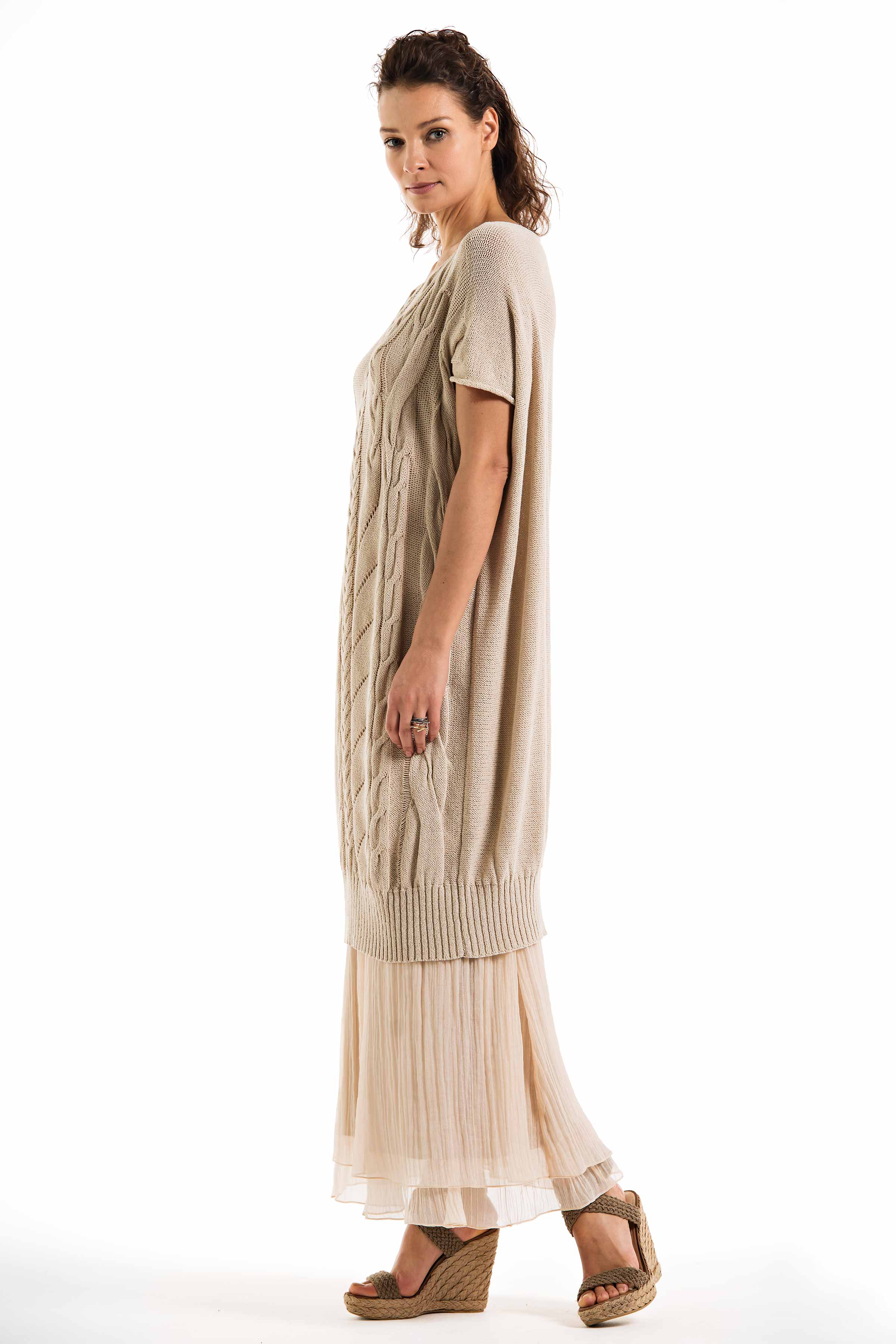 Платье Косы 04 Бежевый камень (pierre beige) от Lesel (Лесель)! Заказывайте по ✆ 8 (800) 777 02 37